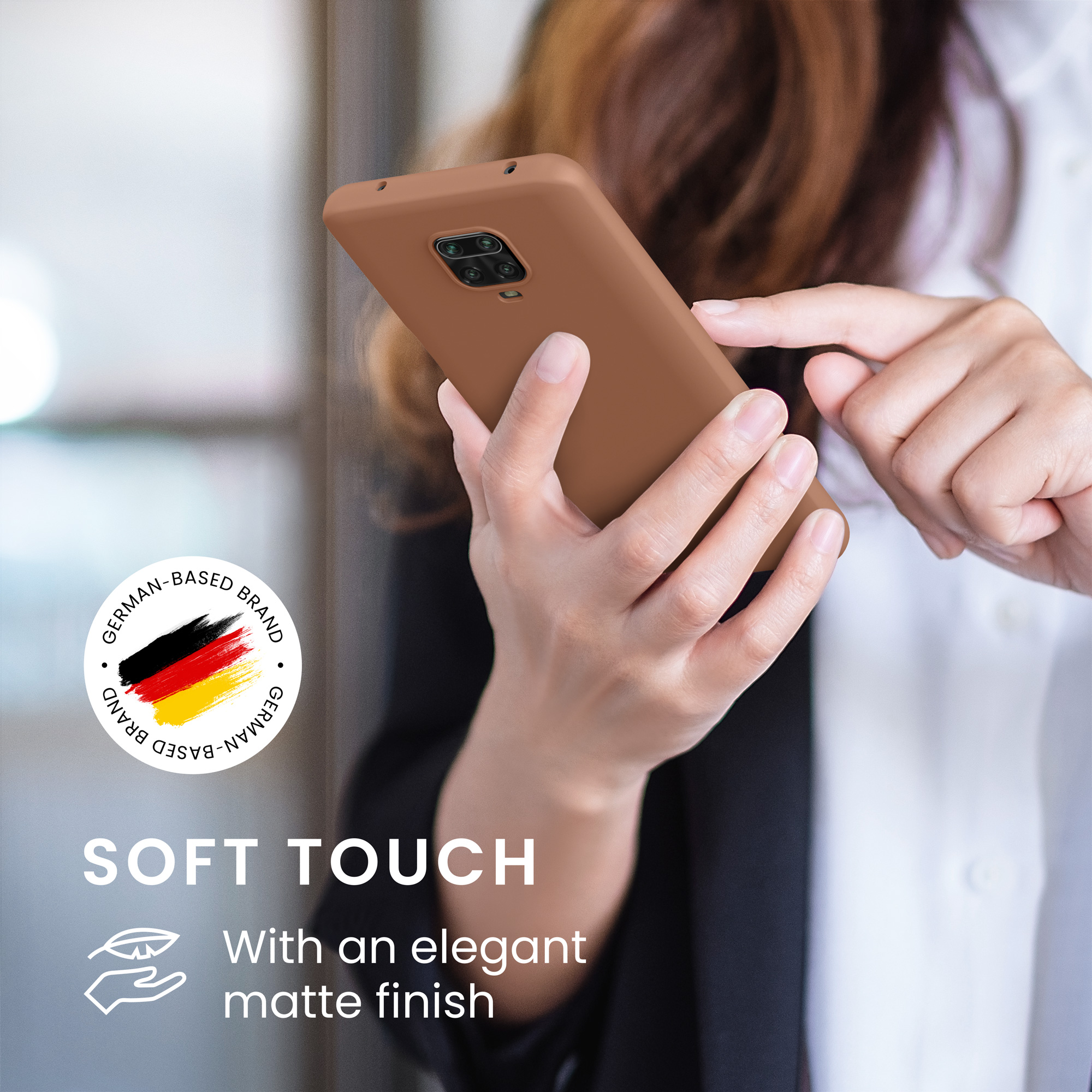 TPU kryt kwmobile pro Xiaomi Redmi Note 9S / 9 Pro / 9 Pro Max - moka