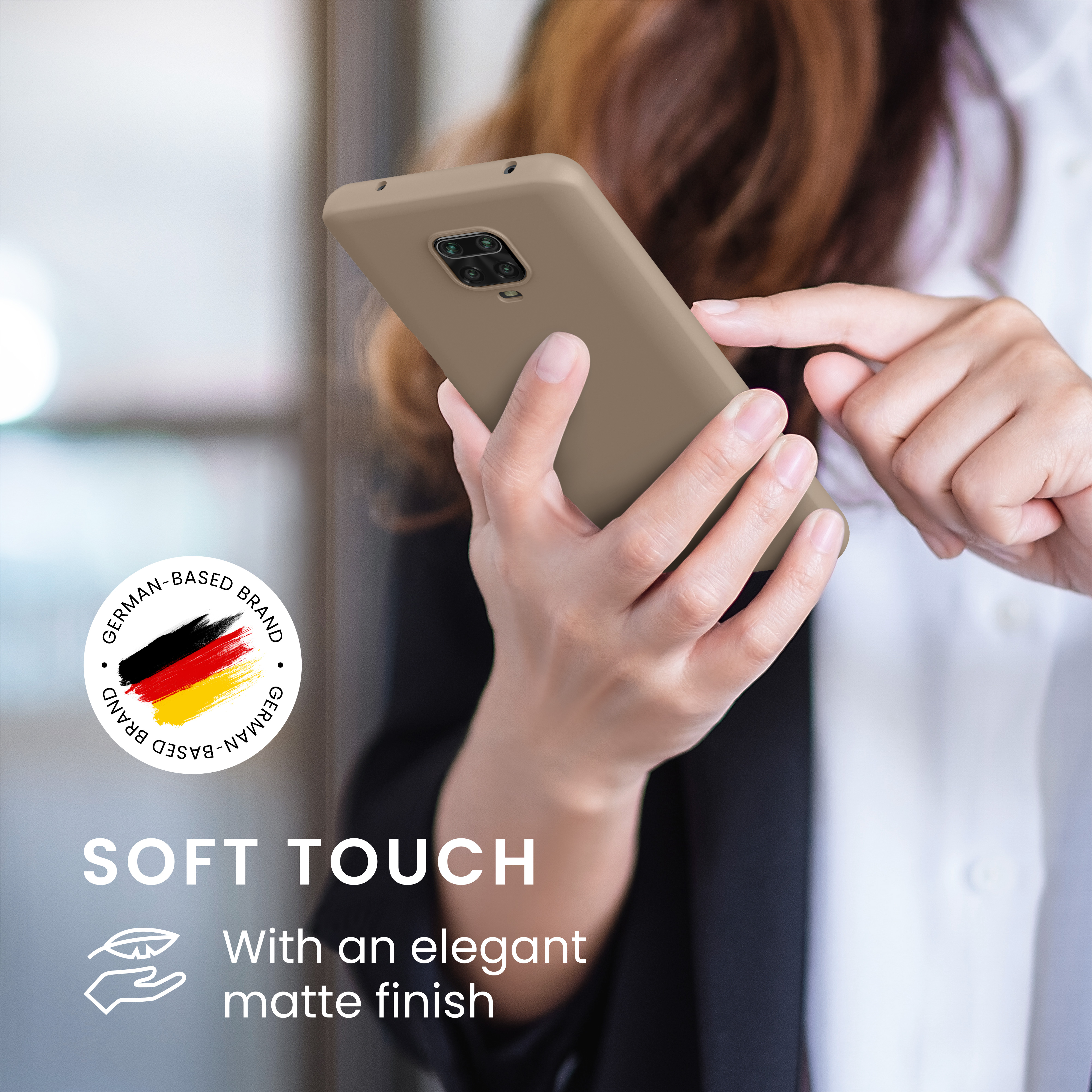 TPU kryt kwmobile pro Xiaomi Redmi Note 9S / 9 Pro / 9 Pro Max - matná krémová