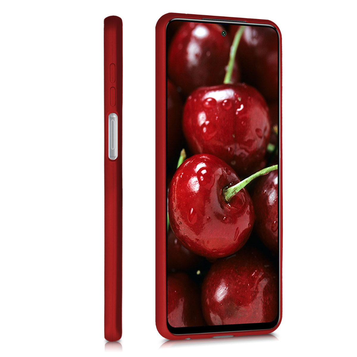 Metalický TPU kryt kwmobile pro Xiaomi Redmi Note 9S / 9 Pro / 9 Pro Max - metalická tmavě červená