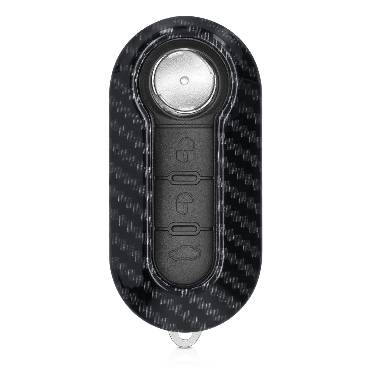 Pevné pouzdro na klíč od auta Fiat / Lancia, 3 tlačítka Flip Key černé