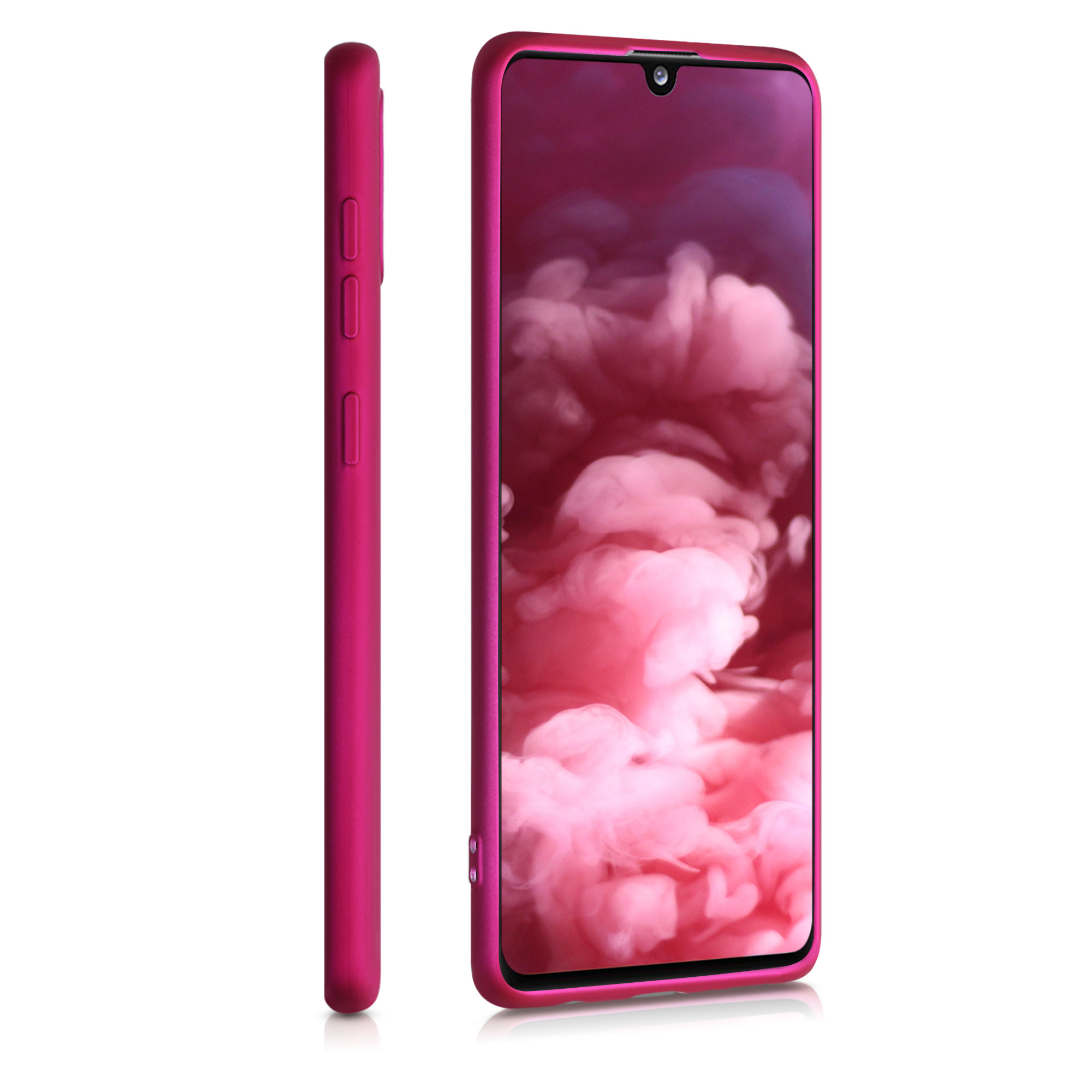 Kryt na mobil Samsung Galaxy A41 kwmobile TPU metalický Metalická růžová