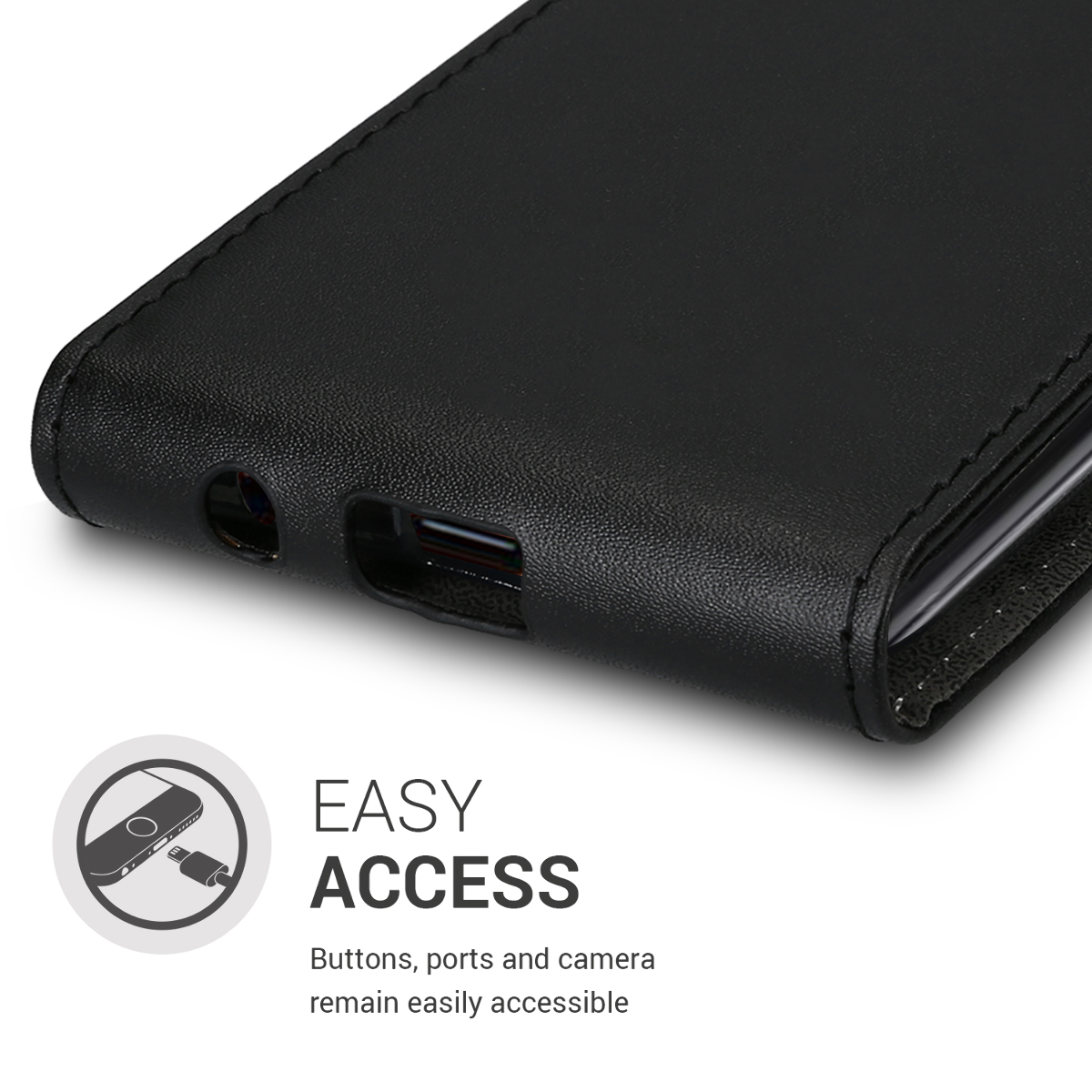 Flip pouzdro Samsung Galaxy A41 kwmobile PU kůže vertikální s magnetem Černá