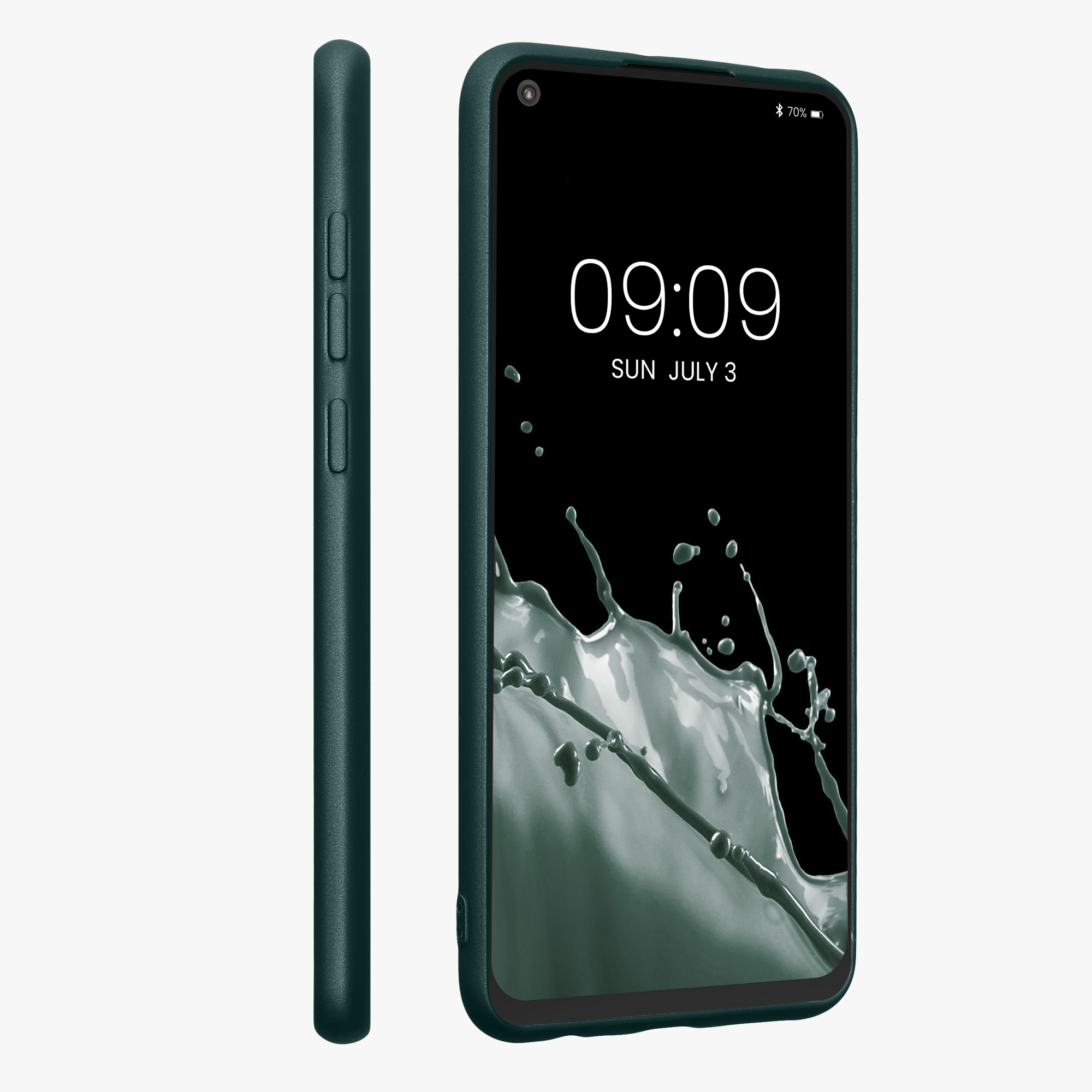 Metalický TPU kryt kwmobile pro Xiaomi Redmi Note 9 - metalická petrolejová