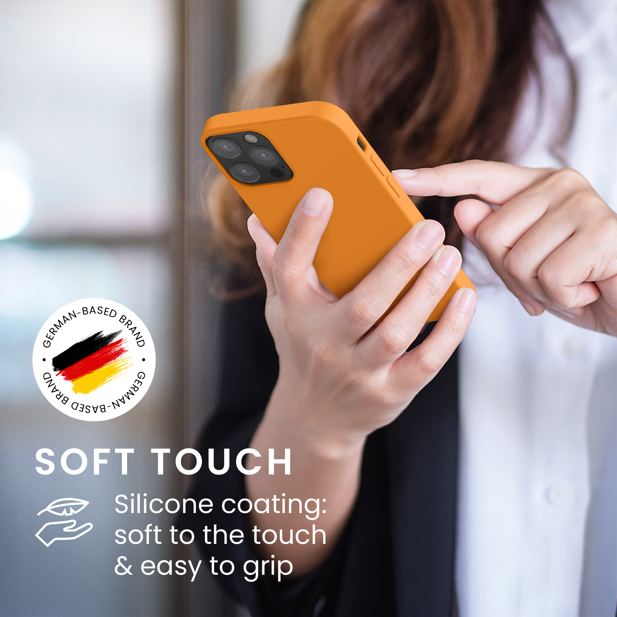 Kryt na mobil kwmobile iPhone 12 / iPhone 12 Pro Case - ovocně oranžová