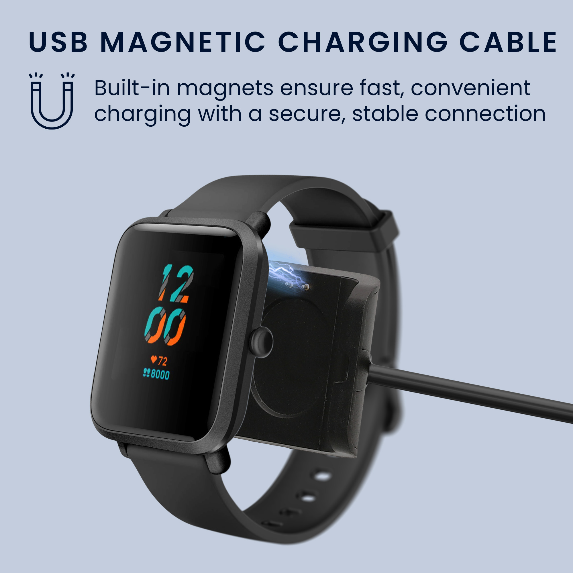 Nabíjecí kabel pro Huami Amazfit Bip S (A1805/A1916) kwmobile - černá 