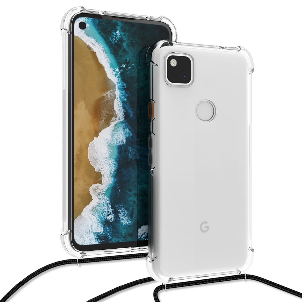 Crossbody kryt kwmobile pro Google Pixel 4a - transparentní