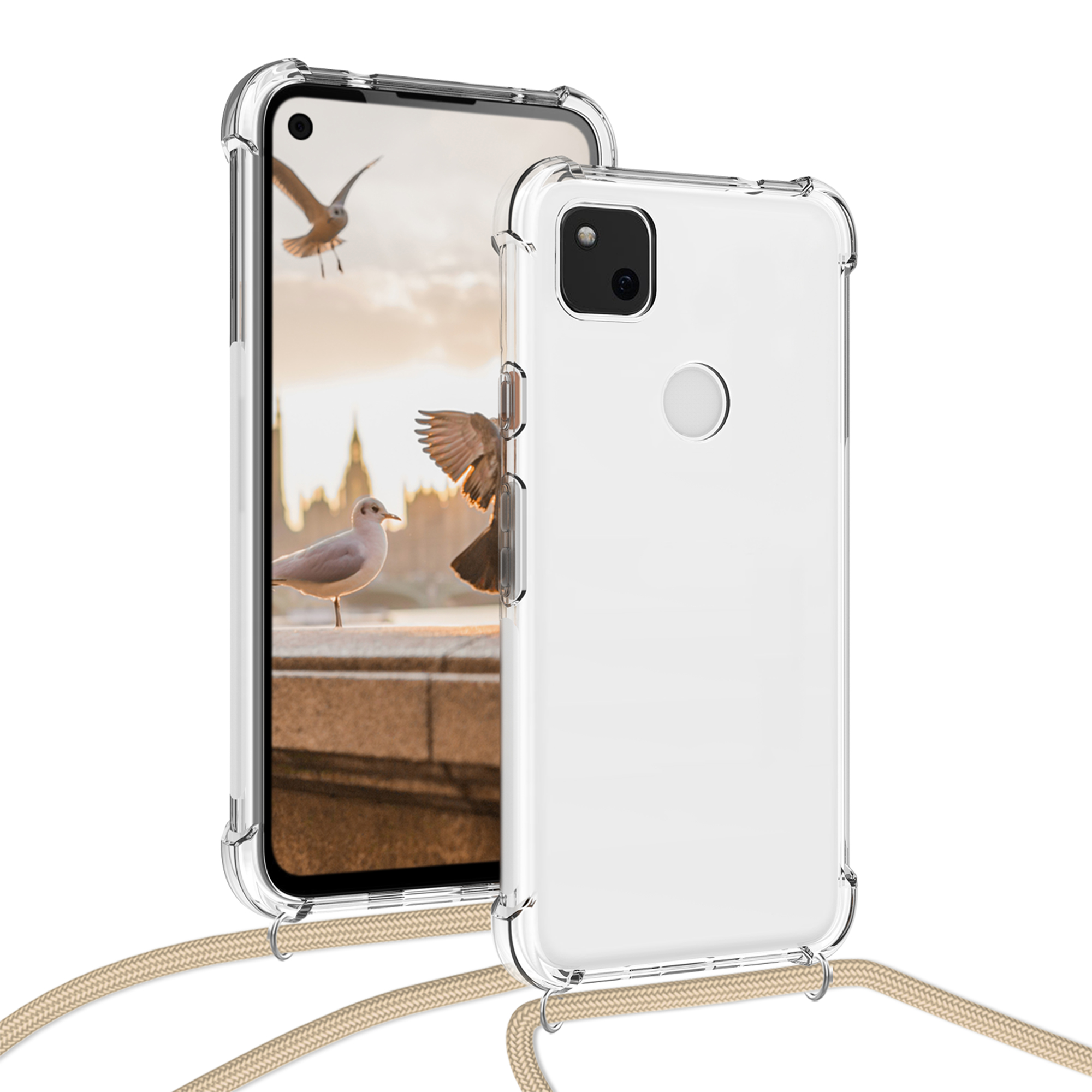 Crossbody kryt kwmobile pro Google Pixel 4a - gold