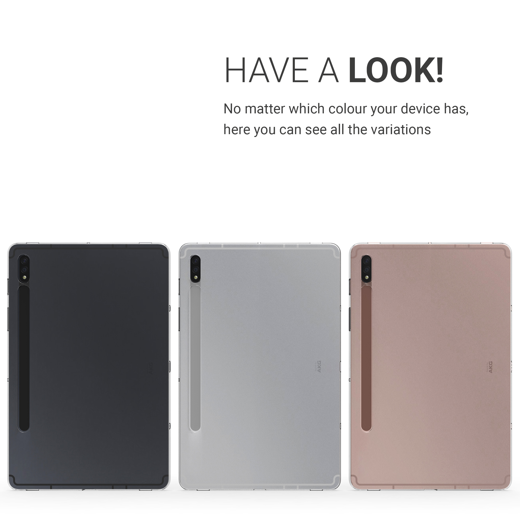 Zadní obal na tablet Galaxy Tab S9 / S8 / S7 kwmobile transparentní