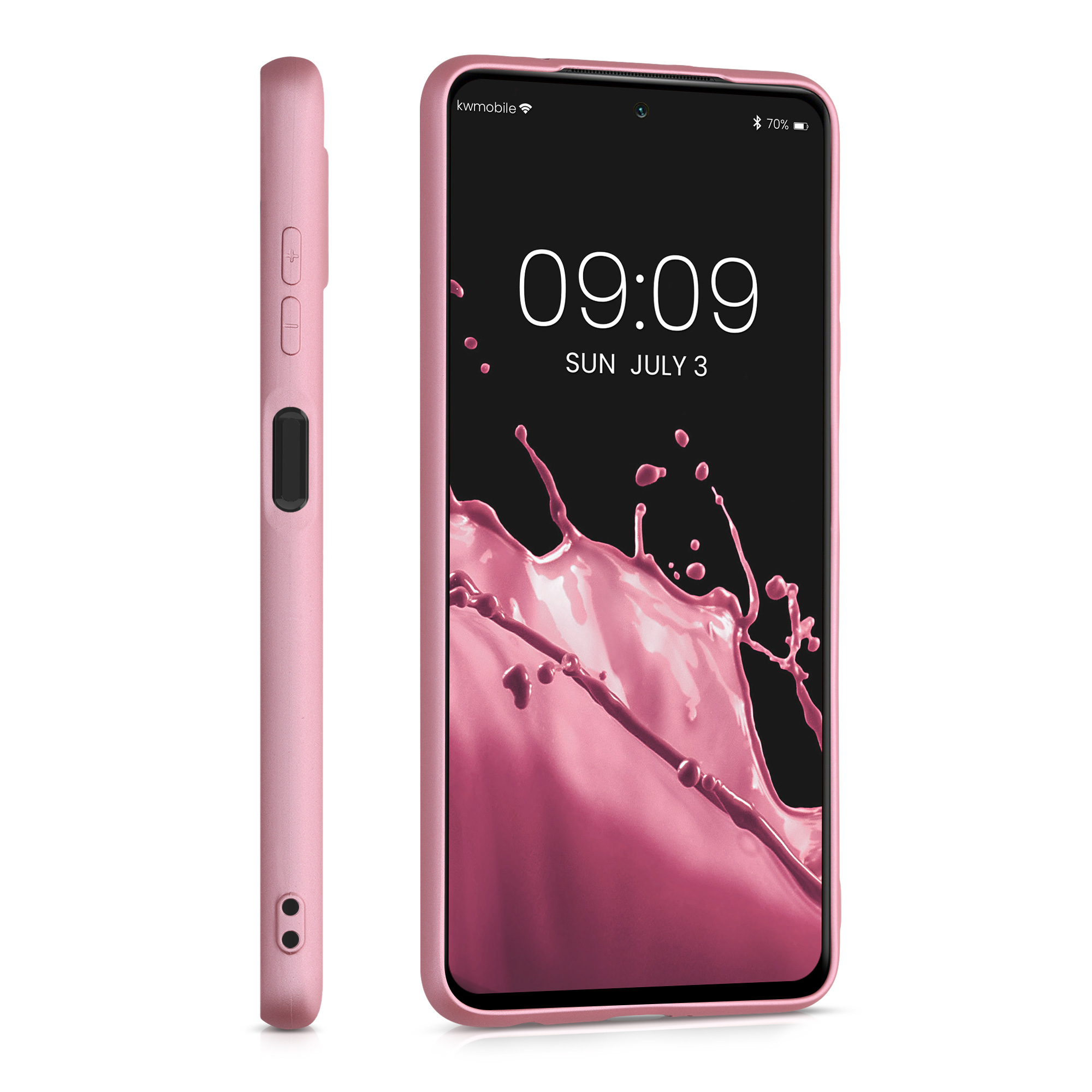 Kryt Xiaomi Poco X3 NFC metalický TPU metalická růžovo-zlatá kwmobile