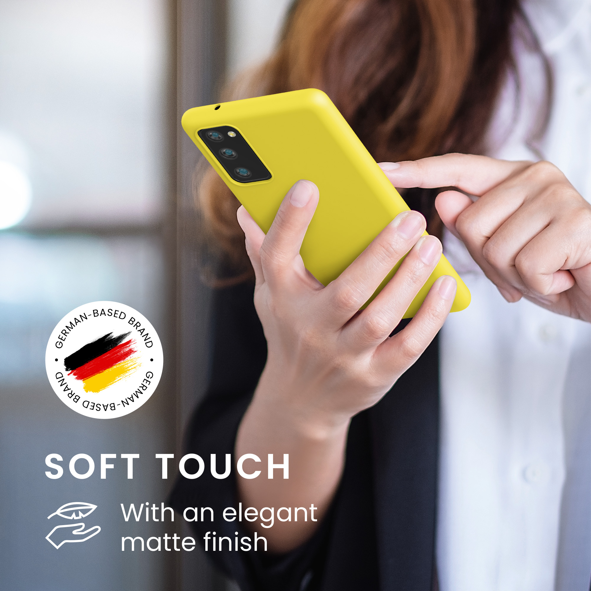 Kryt na mobil Samsung Galaxy S20 FE kwmobile TPU zářivě žlutý