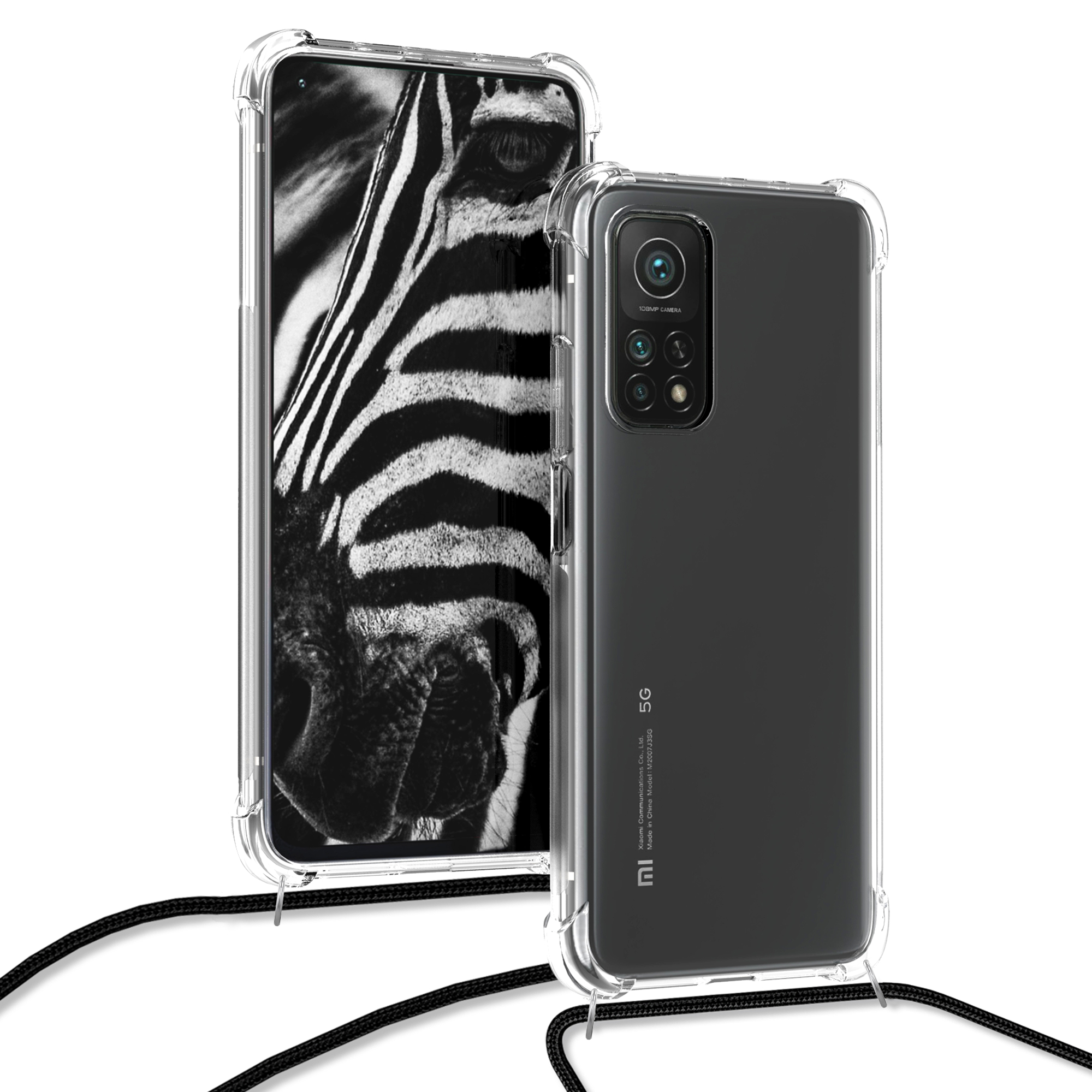 Crossbody kryt kwmobile Xiaomi Mi 10T / Mi 10T Pro, černá / transparentní