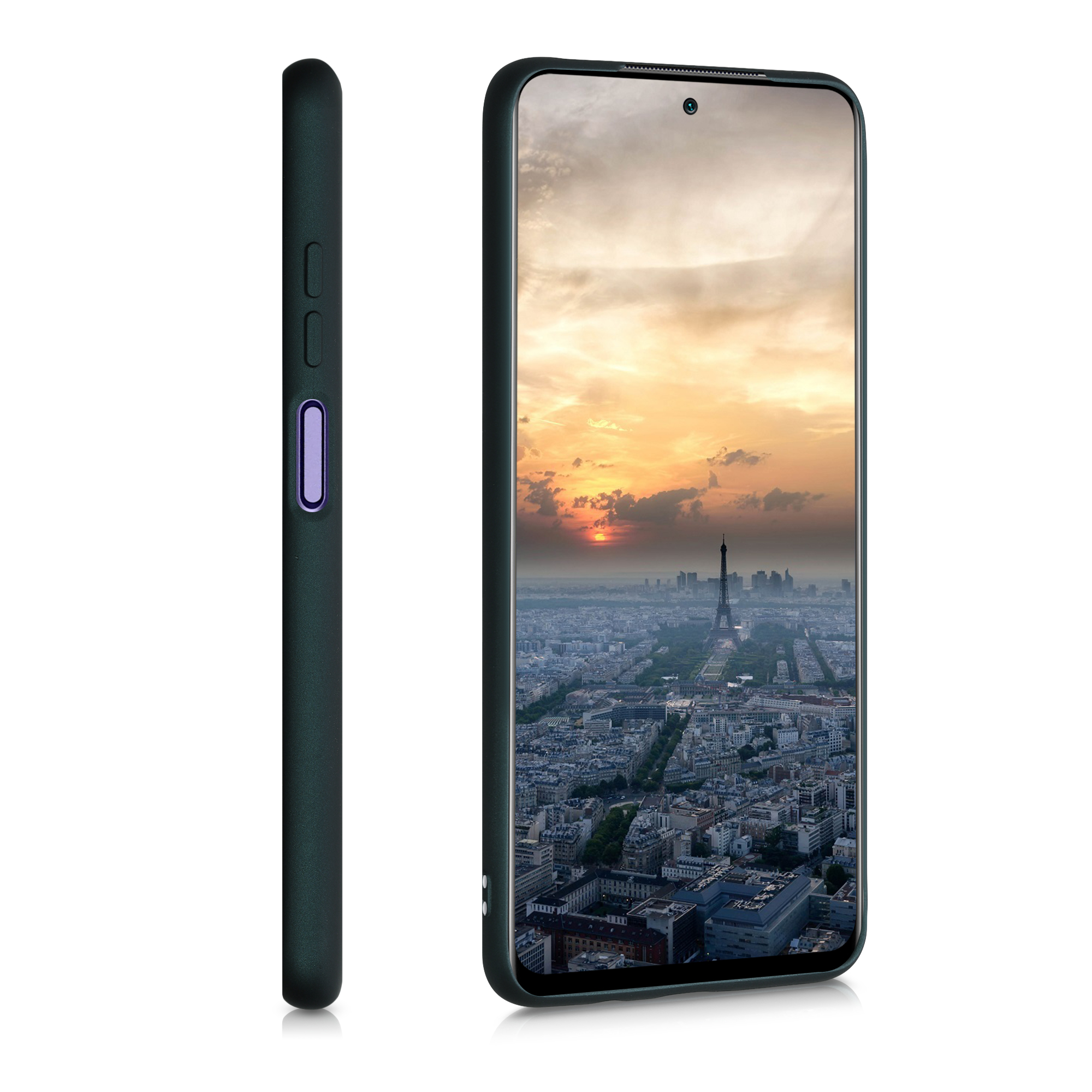Kryt kwmobile Xiaomi Mi 10T Lite, metalická petrolejová