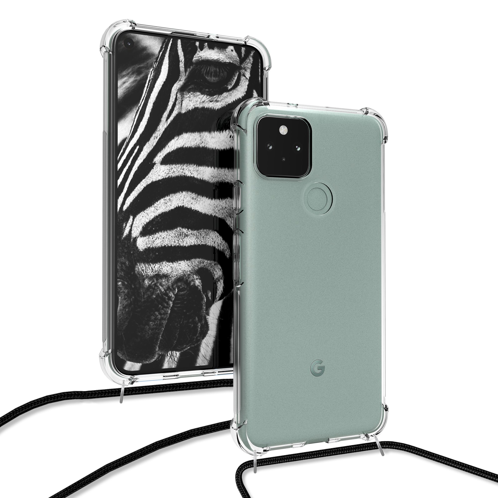 Crossbody kryt kwmobile pro Google Pixel 5 - transparentní
