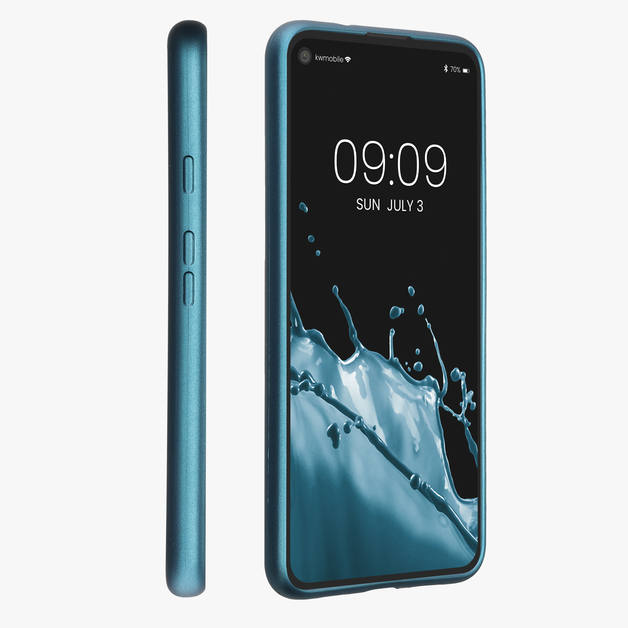 Zadní kryt kwmobile pro Google Pixel 4a - metalická karibská modrá