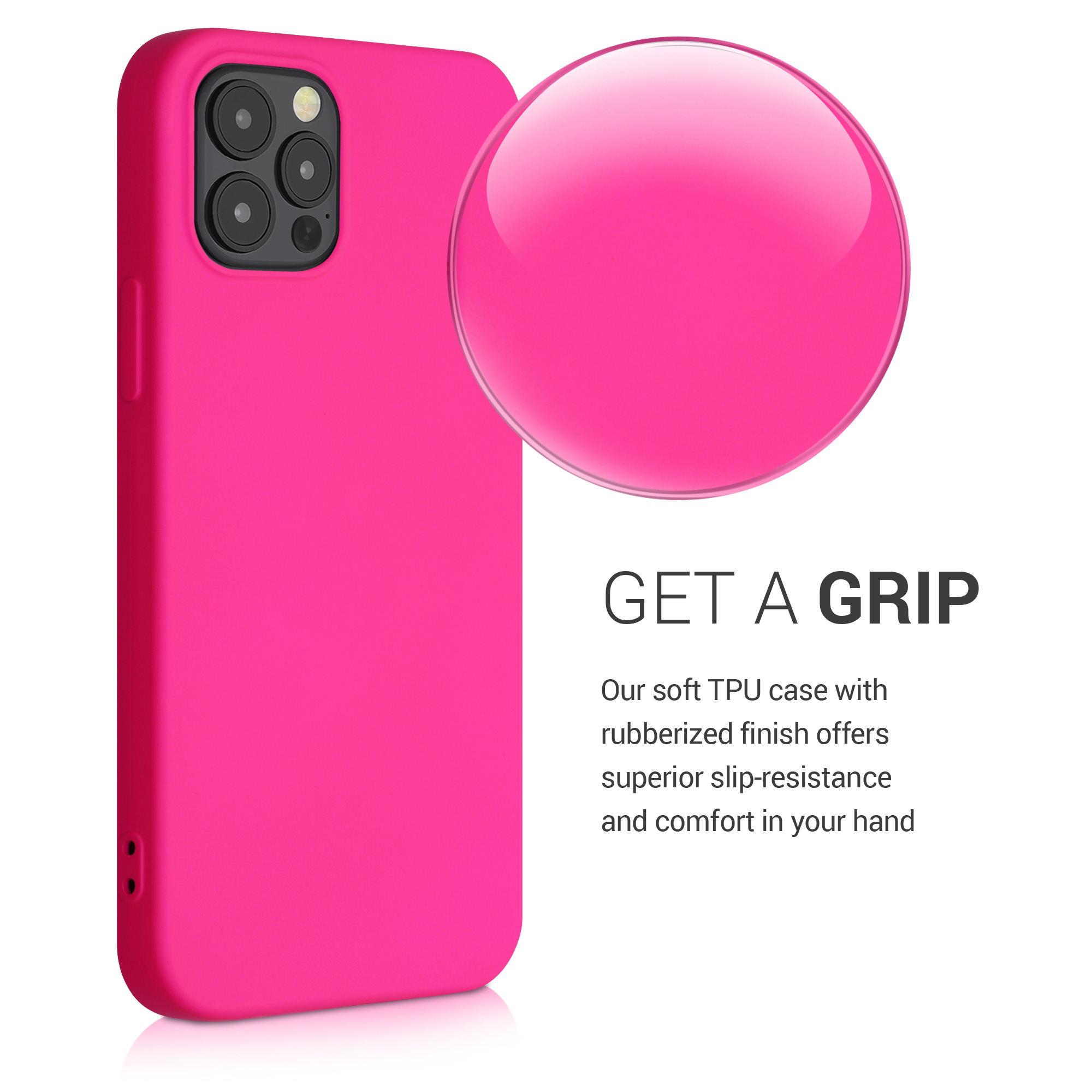 Kryt na mobil kwmobile iPhone 12 / iPhone 12 Pro Case - neonově růžová
