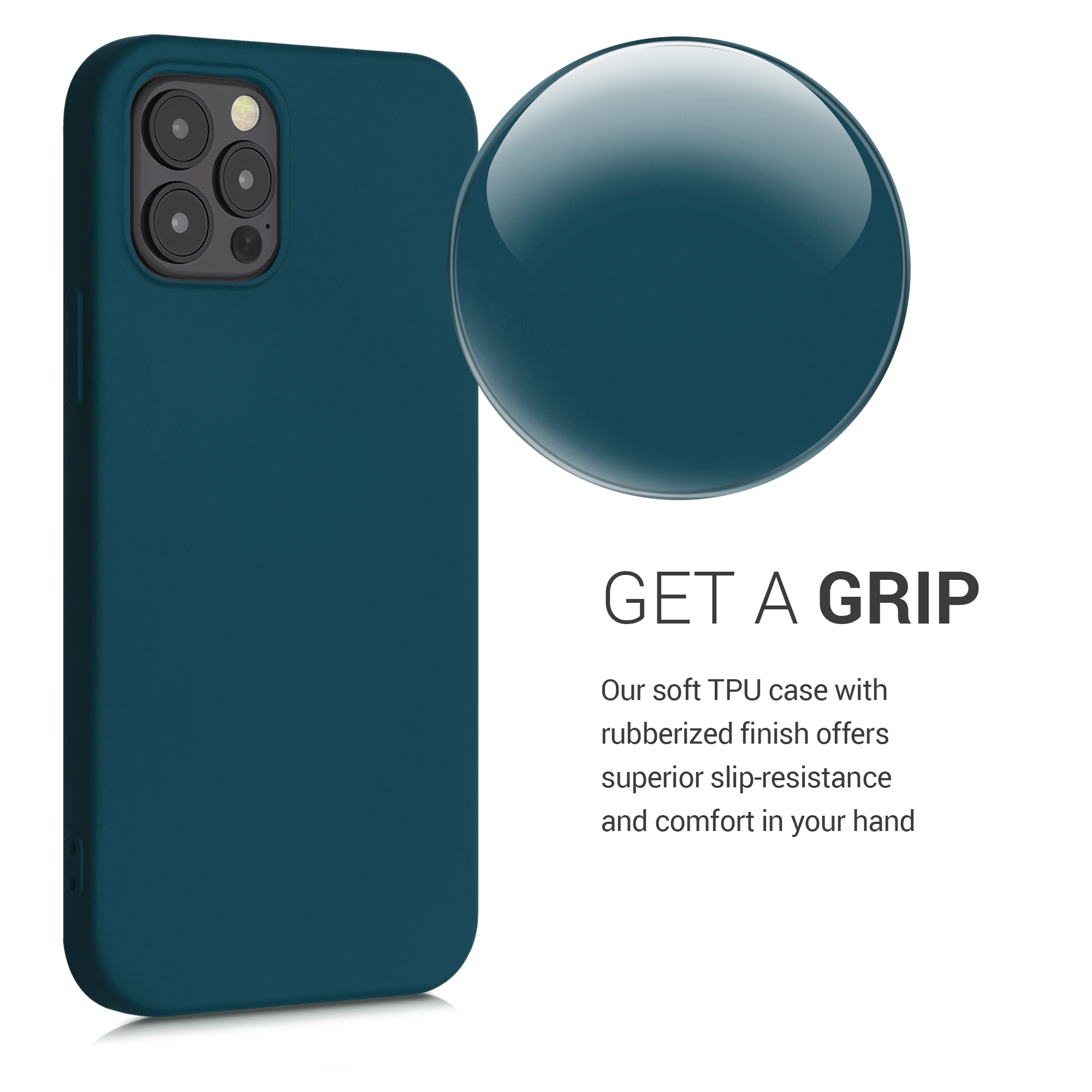 Kryt na mobil kwmobile iPhone 12 / iPhone 12 Pro Case - matná petrolejová