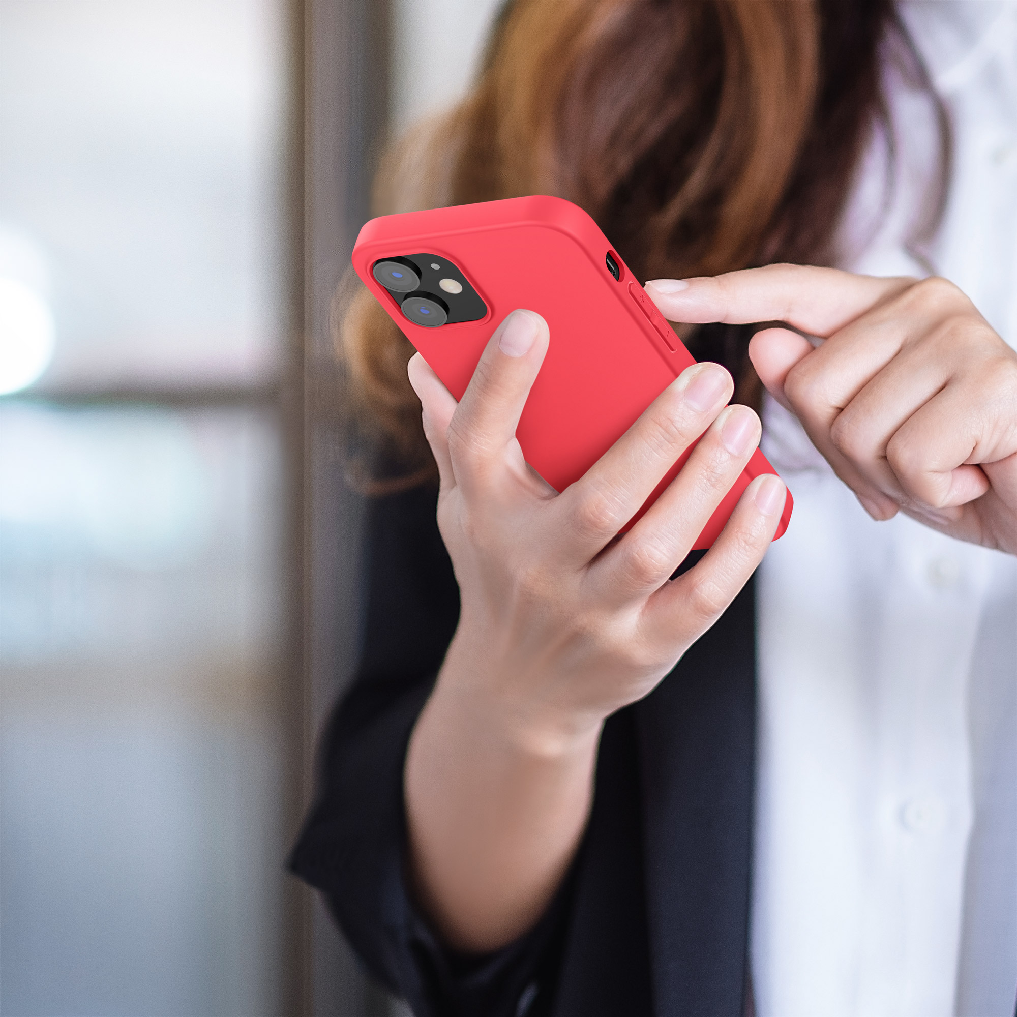Silikonový kryt kwmobile pro iPhone 12 / iPhone 12 Pro - výrazná růžová
