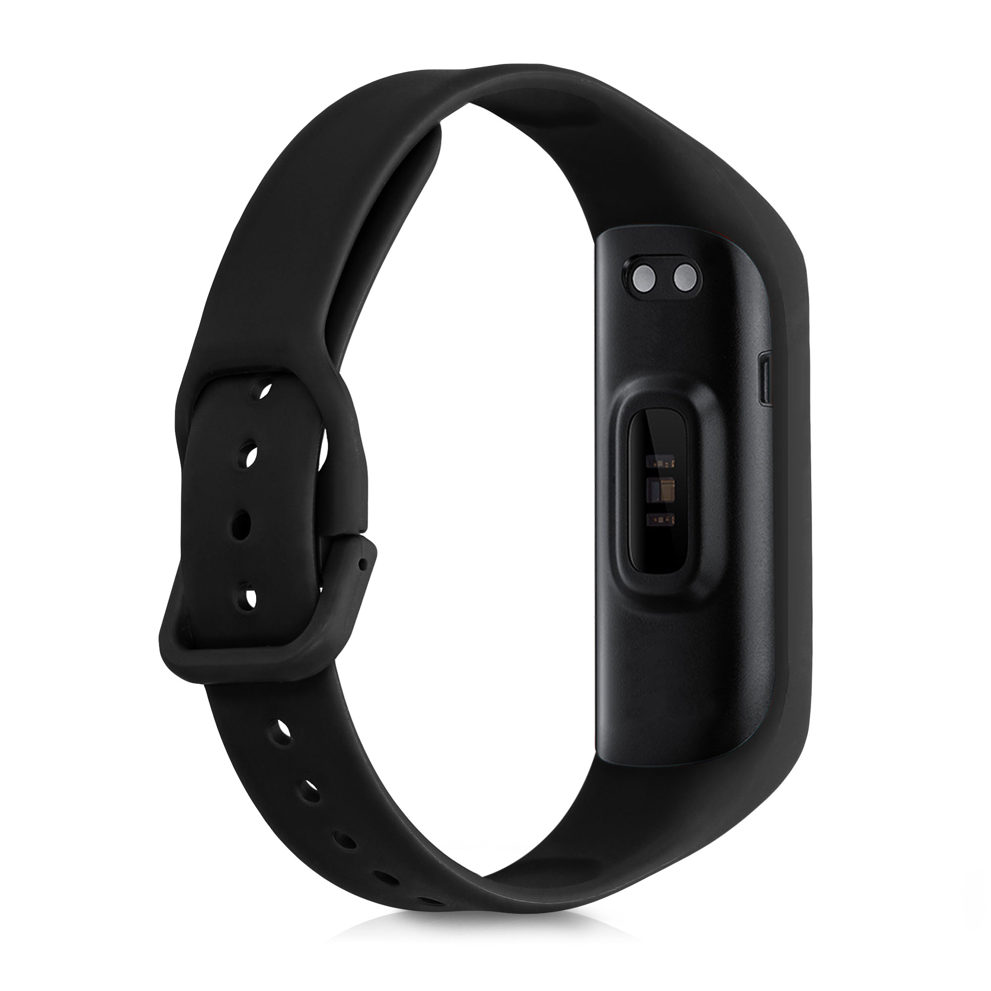 Silikonový řemínek na chytré hodinky Samsung Galaxy Fit 2 kwmobile 2 ks černo-tmavě modrý