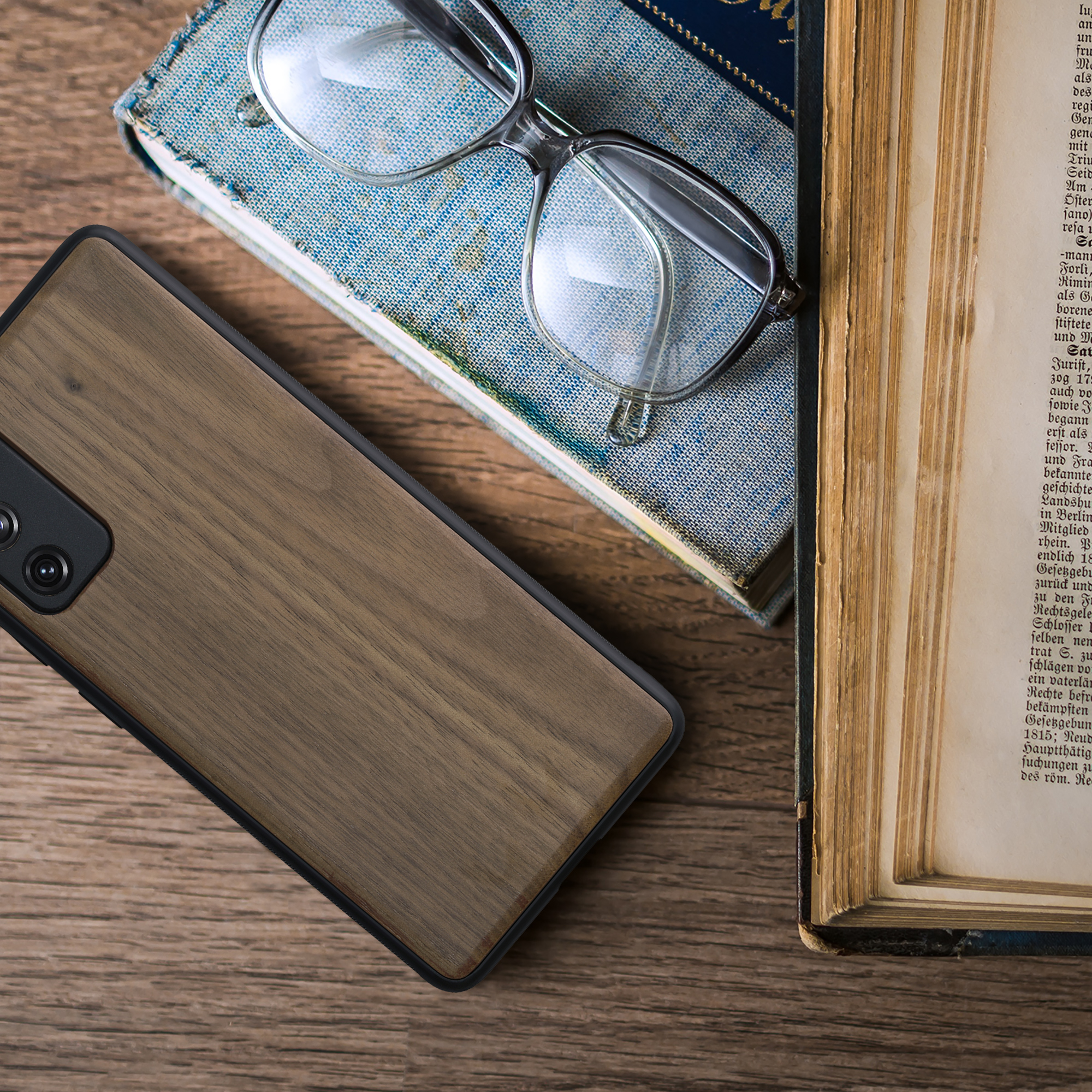 Dřevěný kryt na mobil Samsung Galaxy S20 FE kwmobile tmavě hnědý
