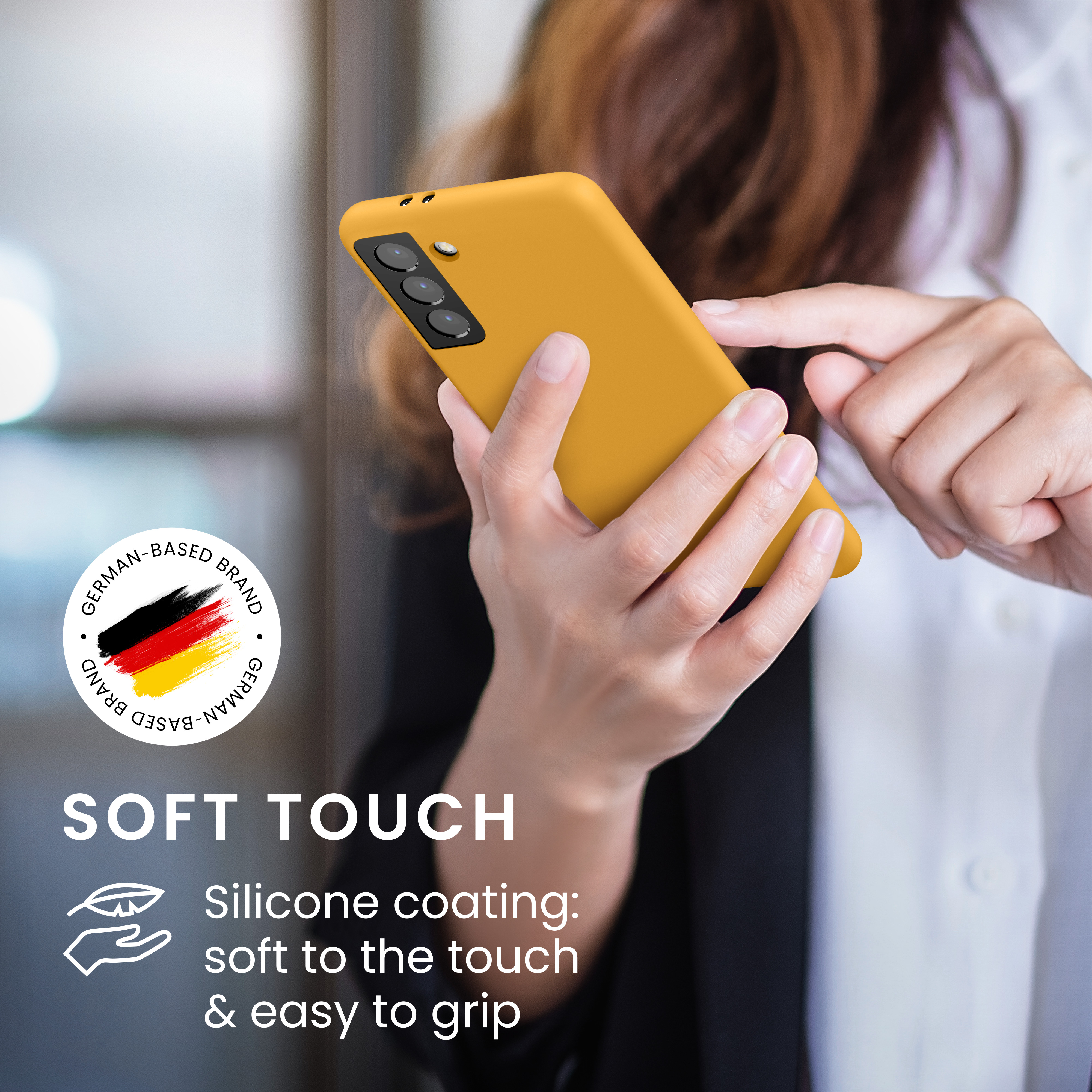 Kryt na mobil Samsung Galaxy S21 kwmobile TPU mango