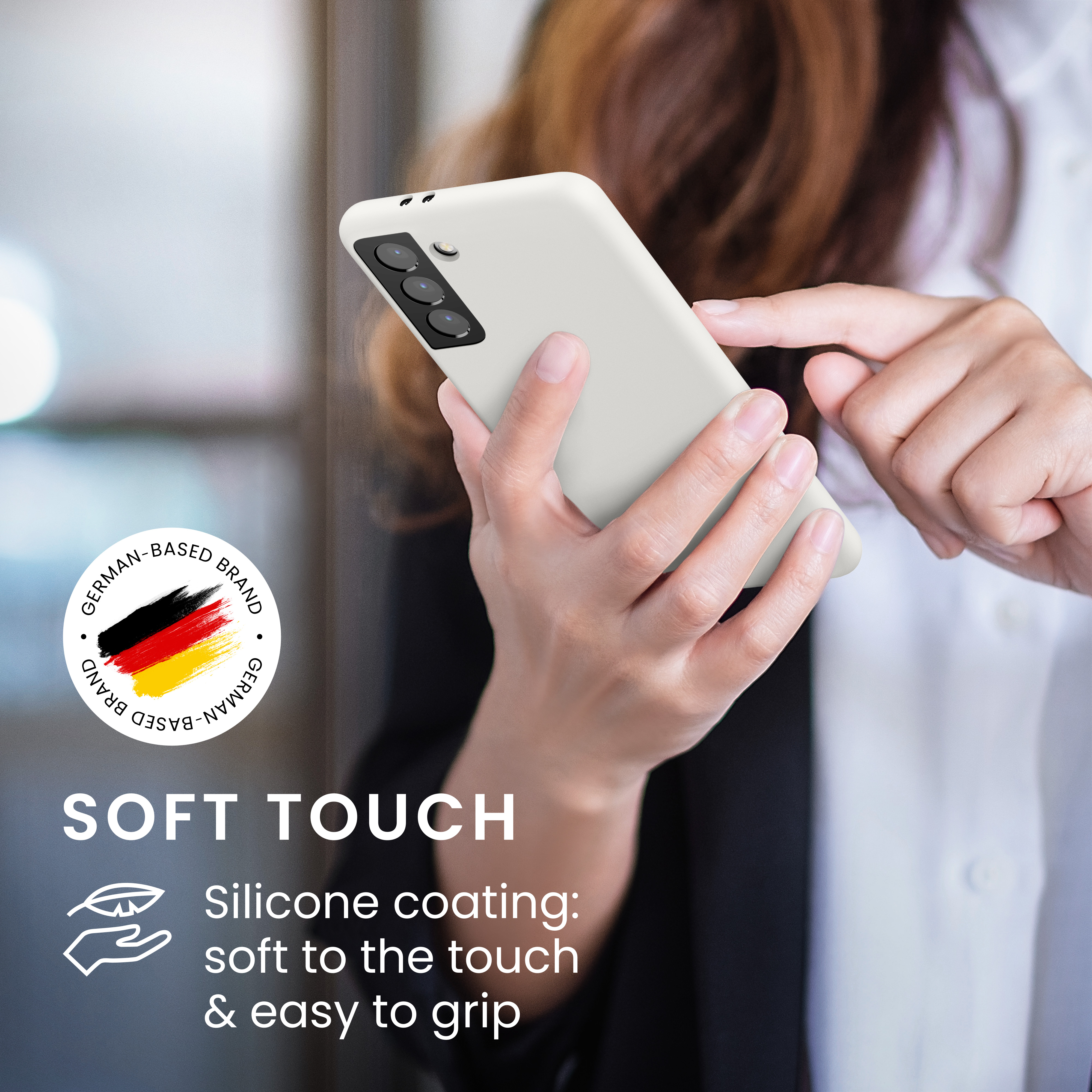 Kryt na mobil Samsung Galaxy S21 kwmobile TPU matně bílý