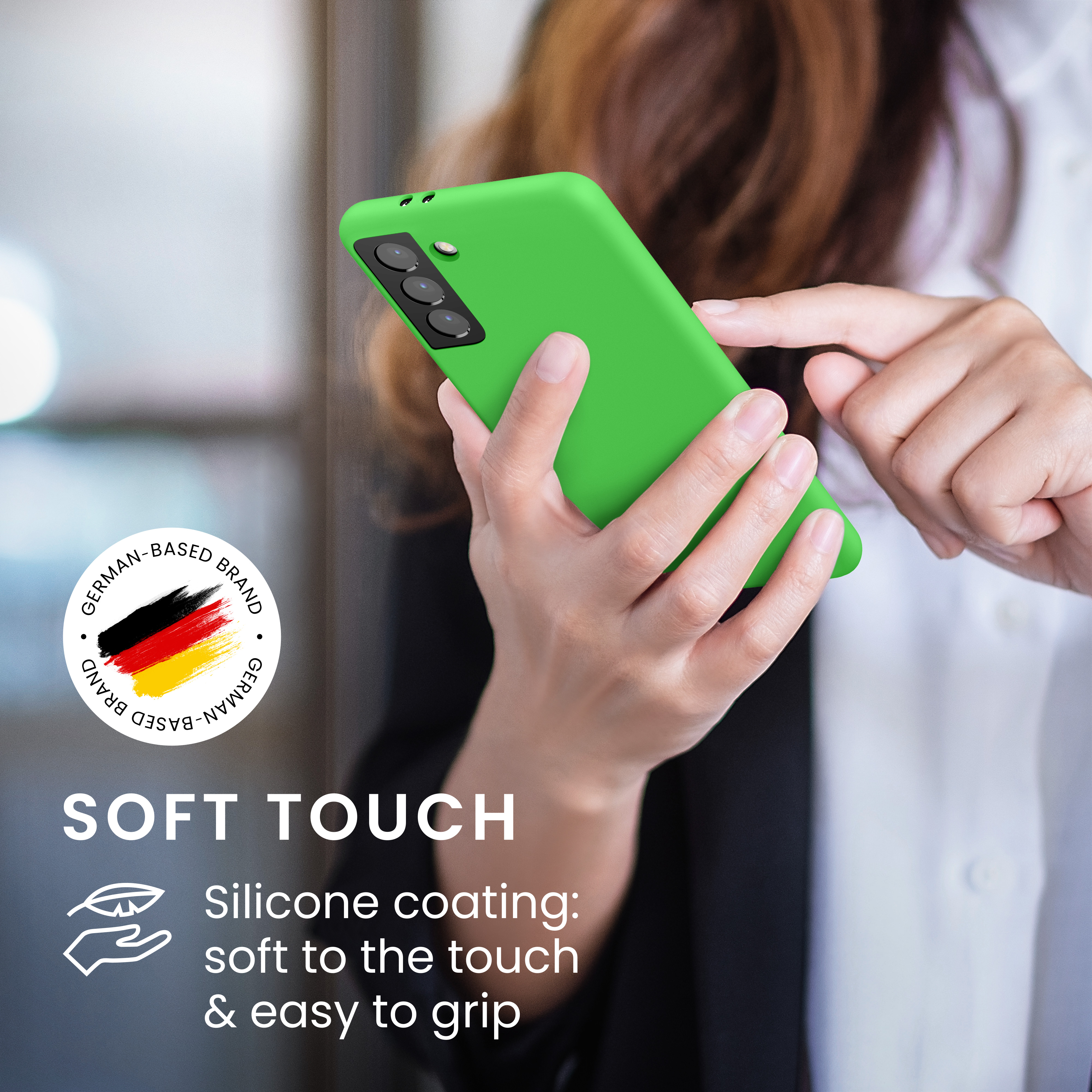 Kryt na mobil Samsung Galaxy S21 kwmobile TPU limetkově zelený
