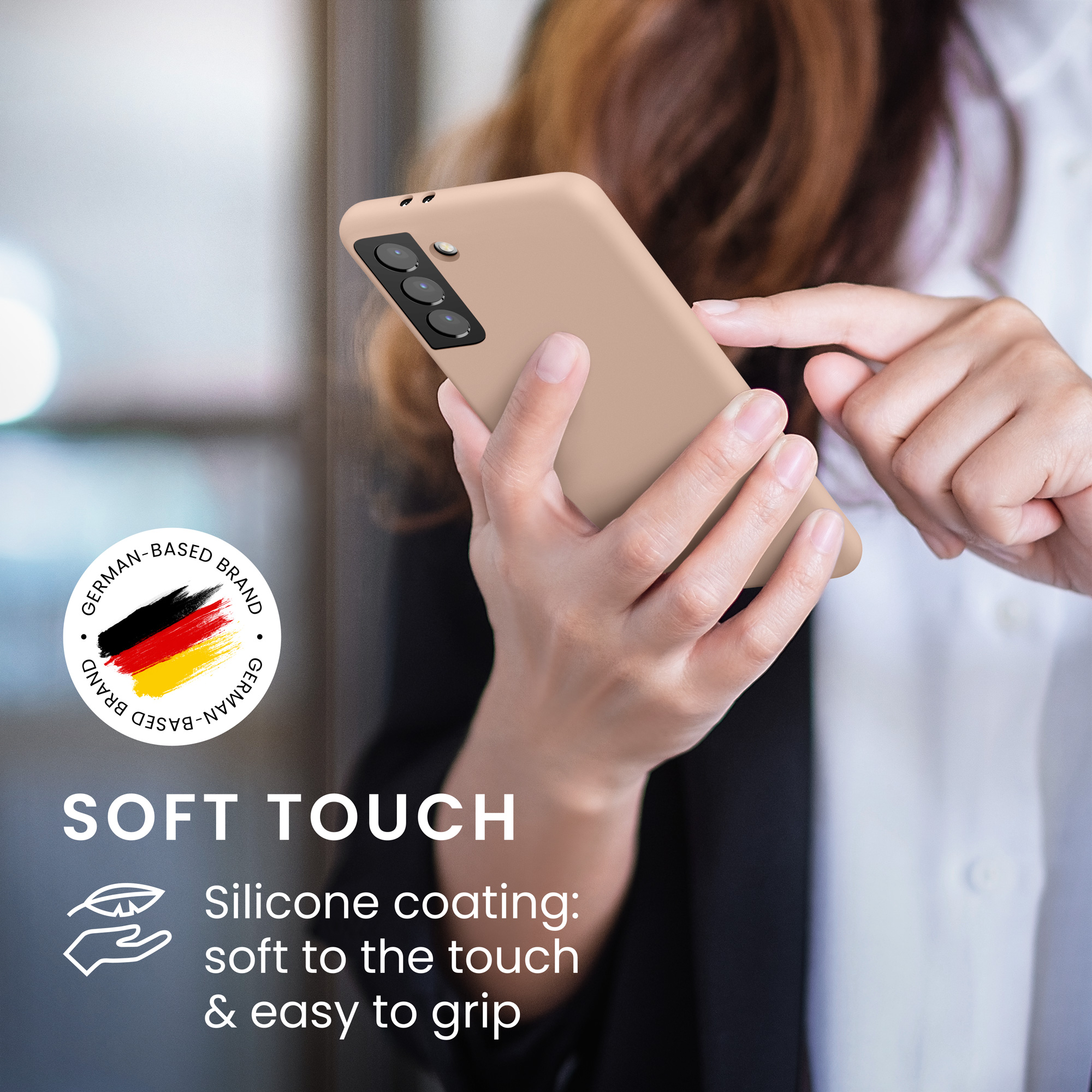 Kryt na mobil Samsung Galaxy S21 kwmobile TPU pudrově růžový