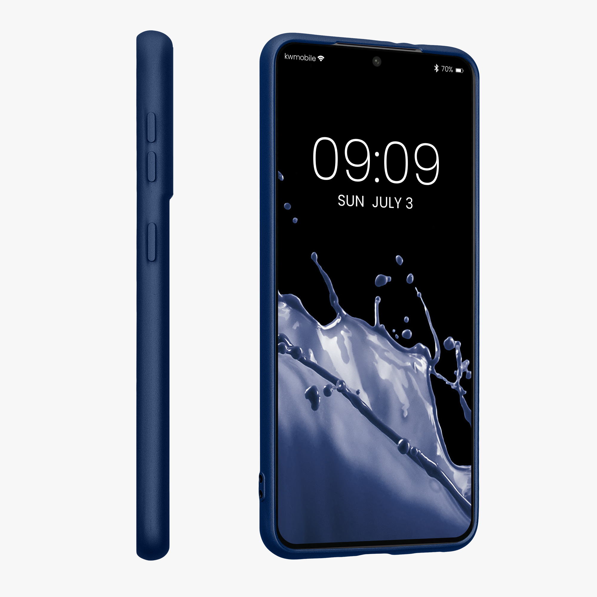 Metalický kryt na mobil Samsung Galaxy S21 kwmobile tmavě modrý