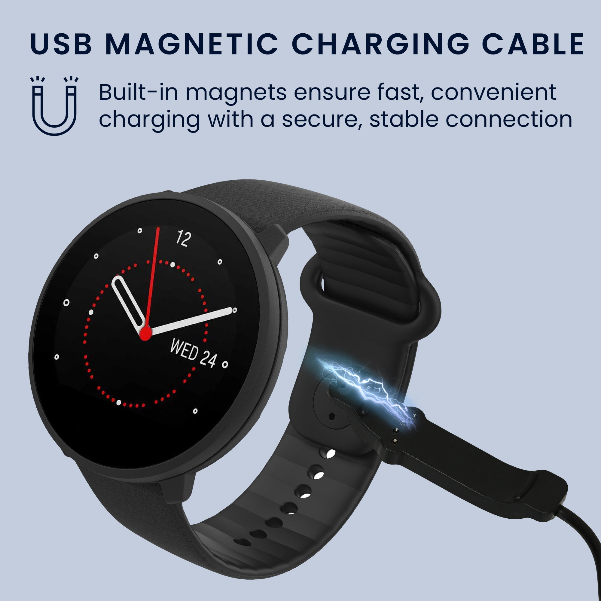 Nabíjecí kabel kwmobile pro Polar Unite - černá