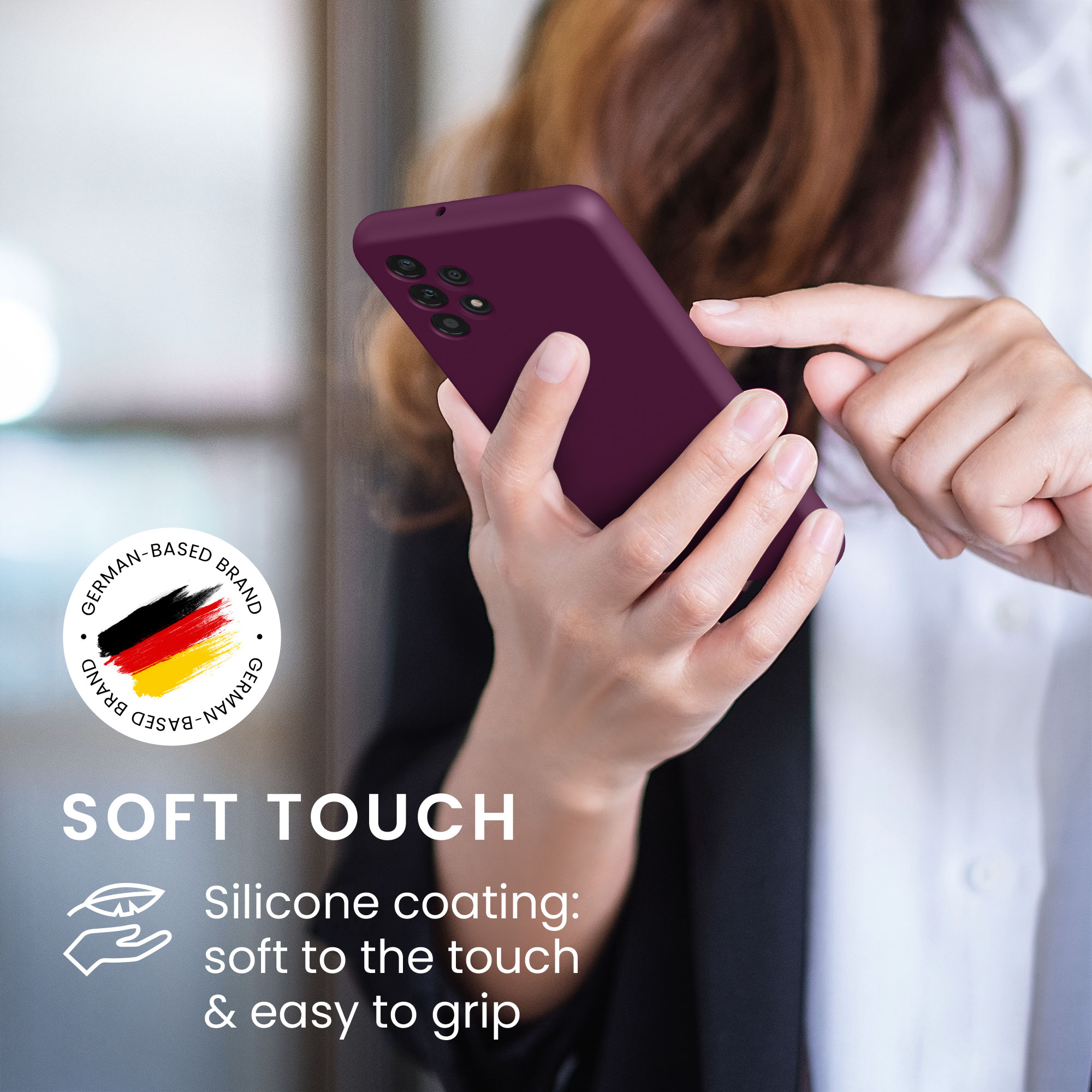 Kryt na mobil Samsung Galaxy A32 5G kwmobile TPU Bordeaux fialová