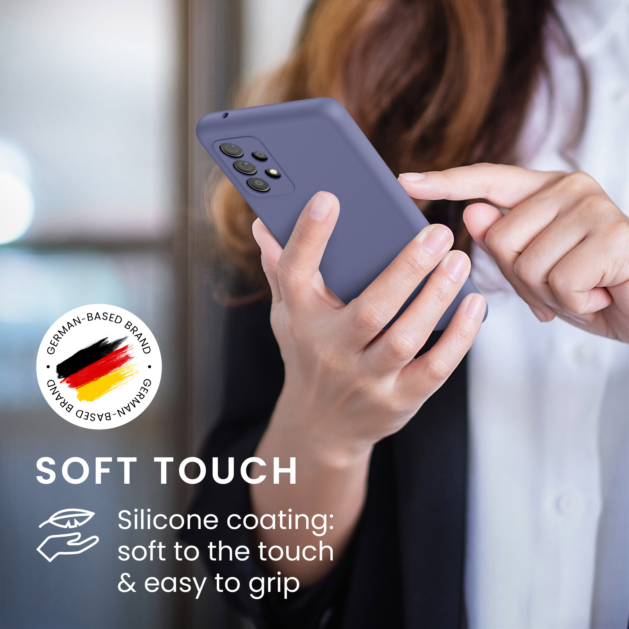 Kryt na mobil Samsung Galaxy A52 / A52 5G / A52s 5G kwmobile TPU Levandulová šedá