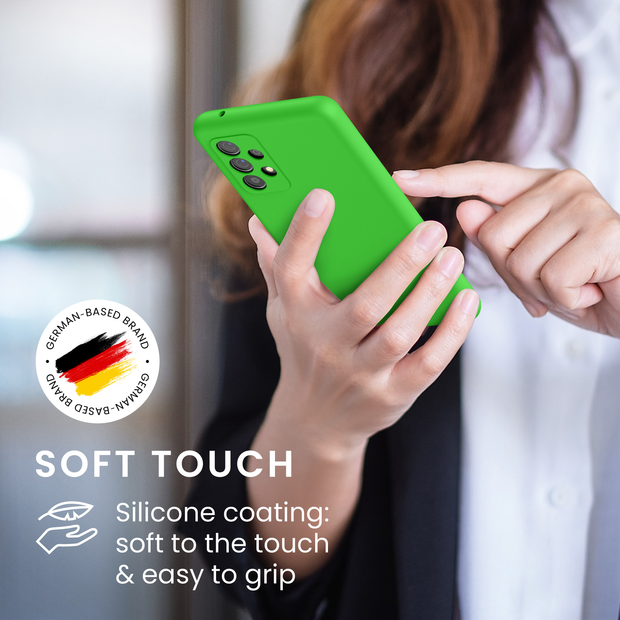 Kryt na mobil Samsung Galaxy A52 / A52 5G / A52s 5G kwmobile TPU Limetková zelená