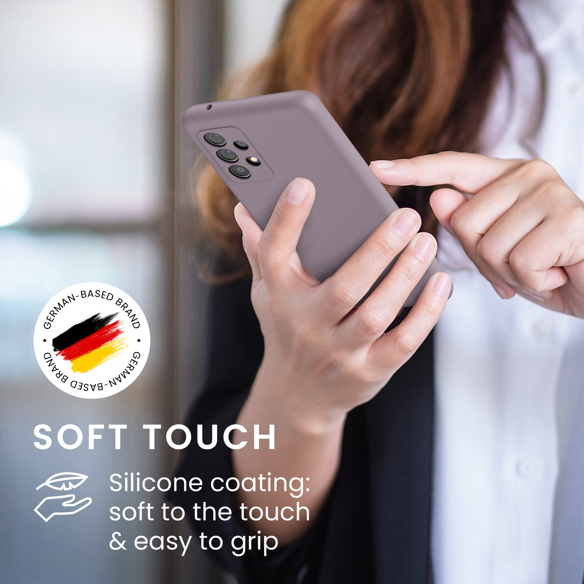 Kryt na mobil Samsung Galaxy A52 / A52 5G / A52s 5G kwmobile TPU Fialový mrak