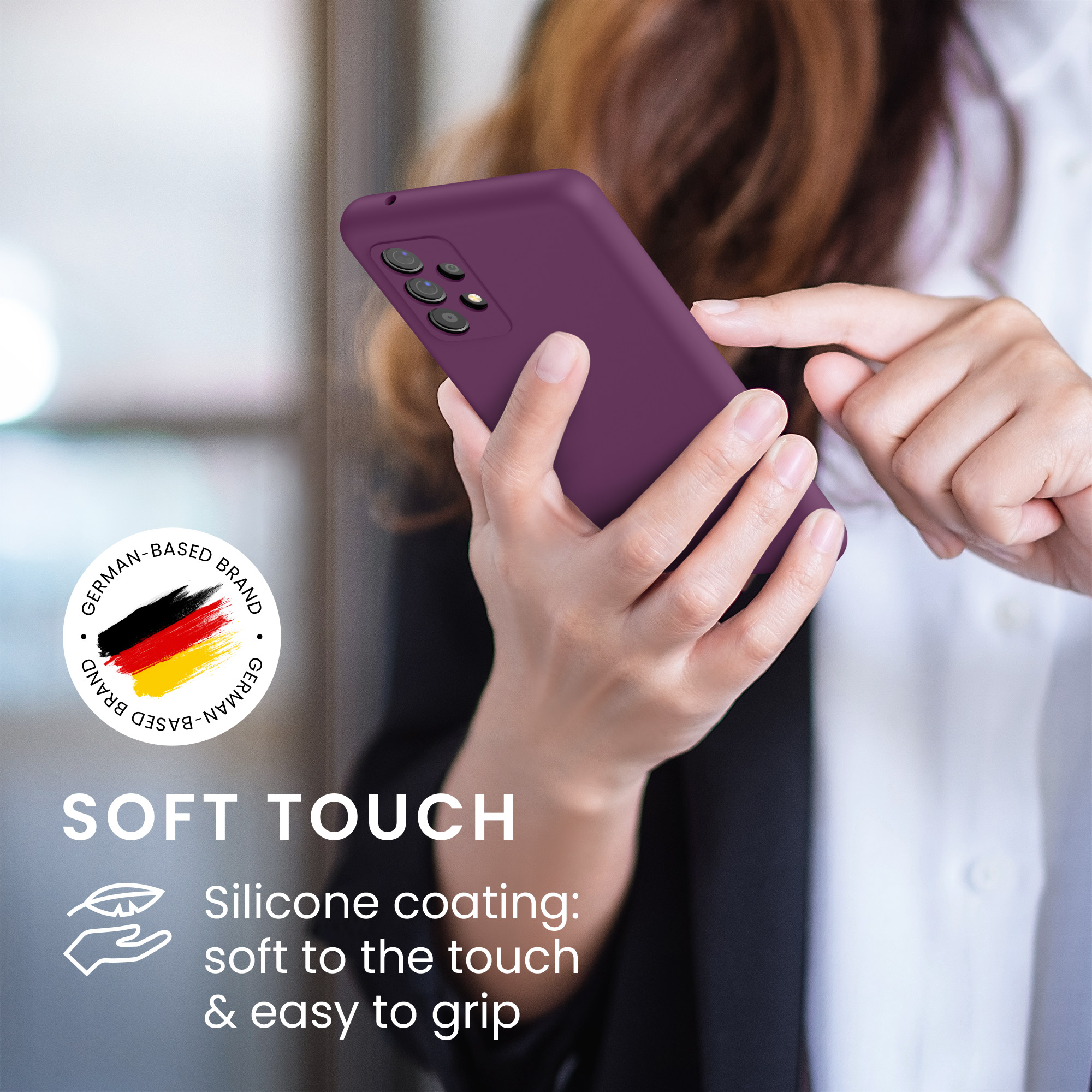 Kryt na mobil Samsung Galaxy A52 / A52 5G / A52s 5G kwmobile TPU Purpurová magenta