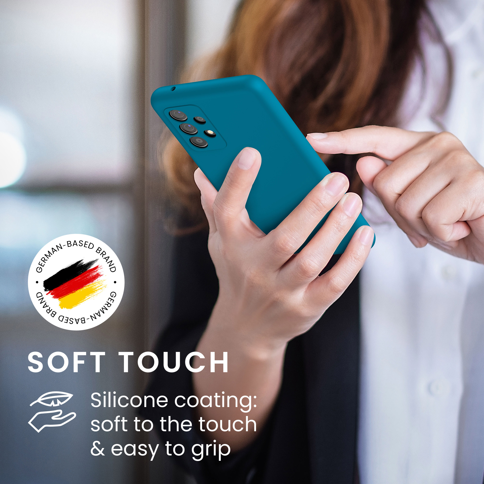 Kryt na mobil Samsung Galaxy A52 / A52 5G / A52s 5G kwmobile TPU Karibská modrá