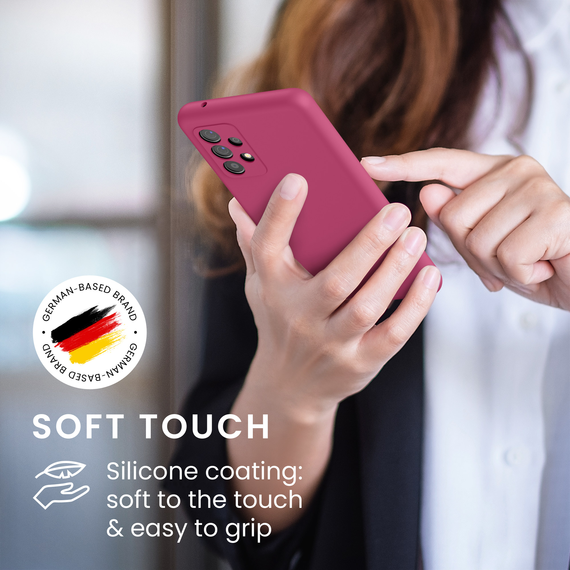 Kryt na mobil Samsung Galaxy A52 / A52 5G / A52s 5G kwmobile TPU Malinová růžová