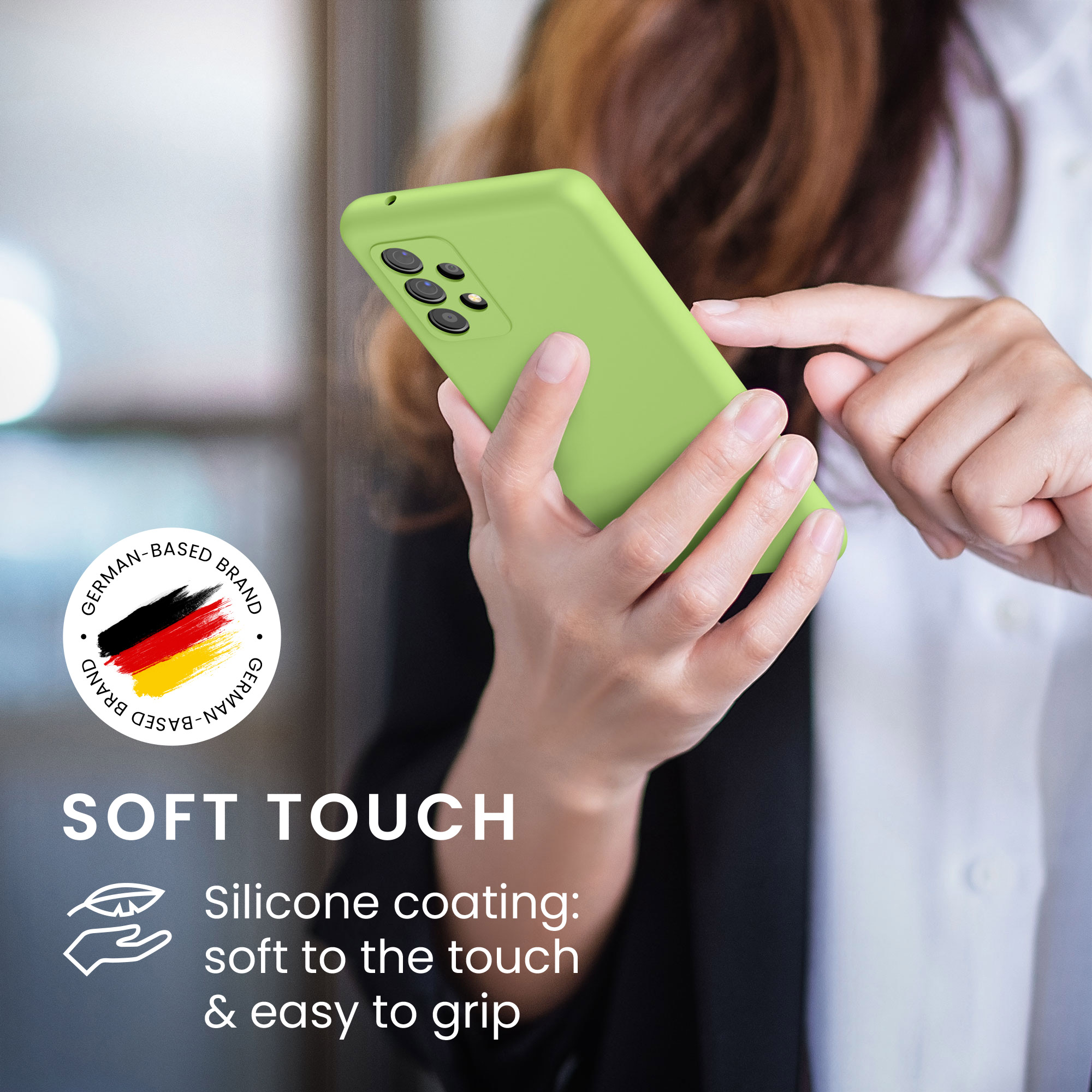 Kryt na mobil Samsung Galaxy A52 / A52 5G / A52s 5G kwmobile TPU Rajčatová zelená