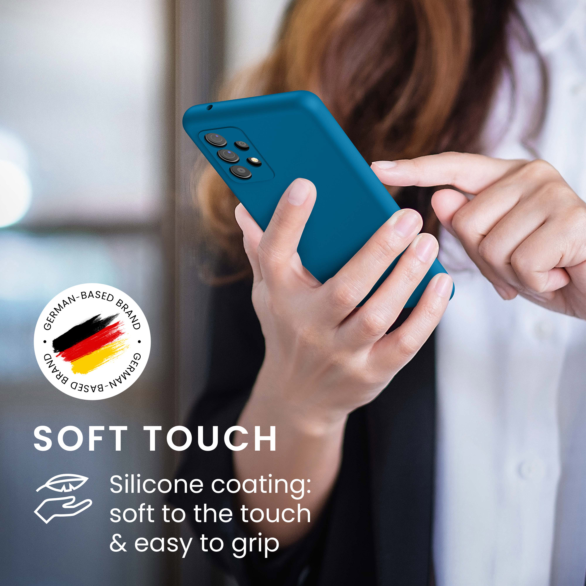 Kryt na mobil Samsung Galaxy A52 / A52 5G / A52s 5G kwmobile TPU Modrý útes