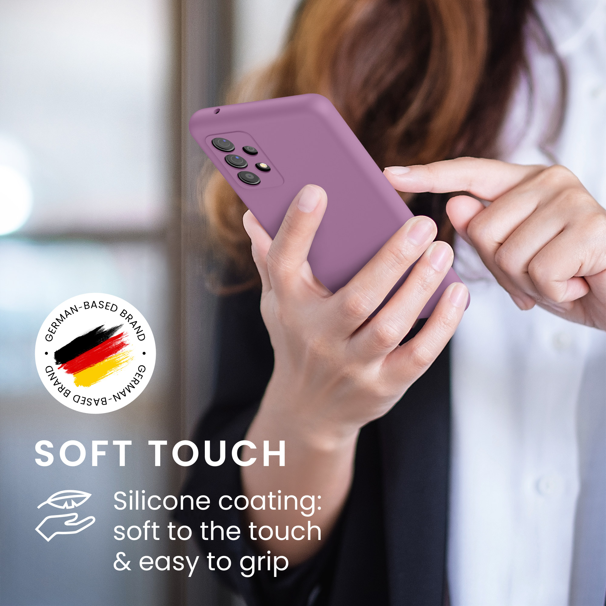 Kryt na mobil Samsung Galaxy A52 / A52 5G / A52s 5G kwmobile TPU Orchidejová fialová