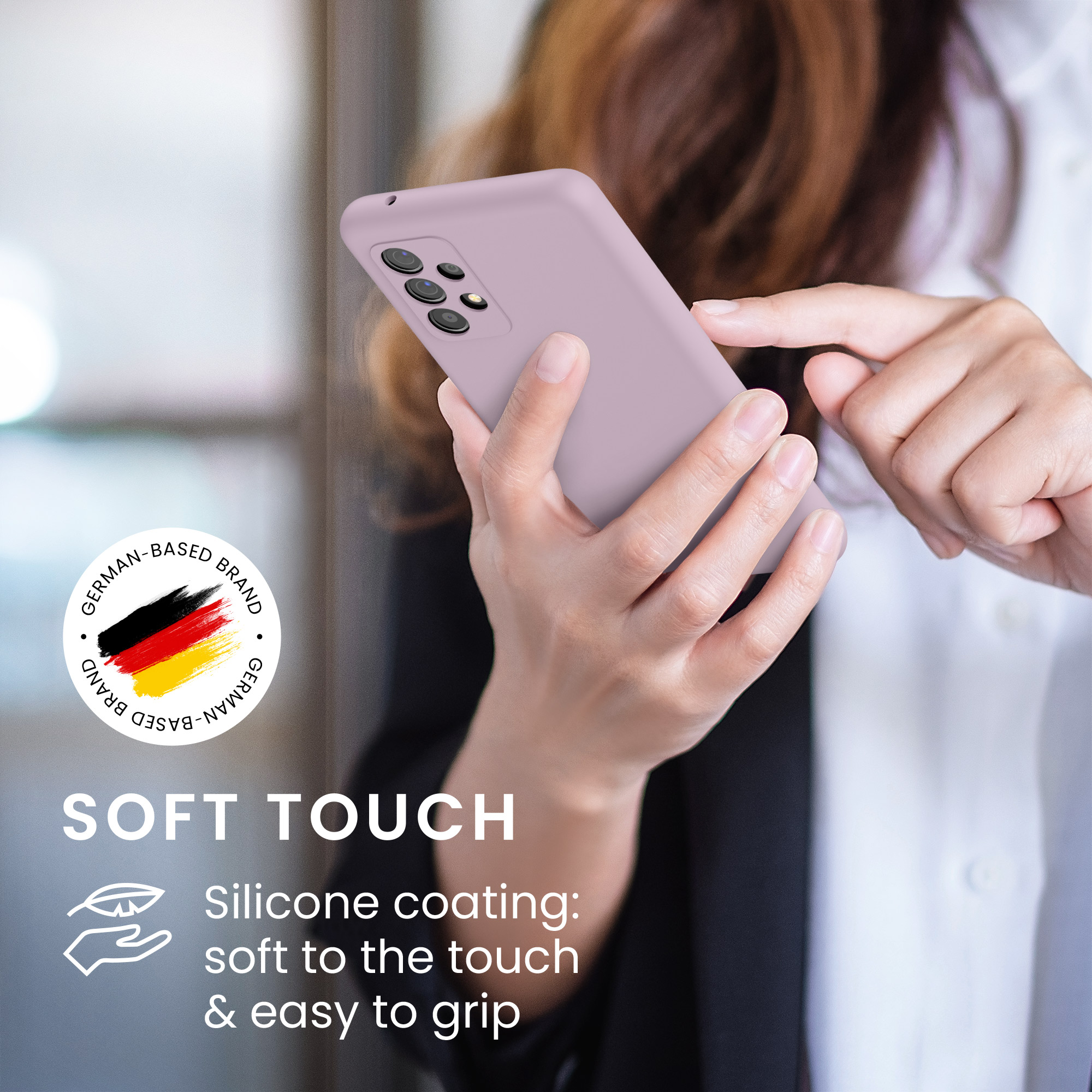 Kryt na mobil Samsung Galaxy A52 / A52 5G / A52s 5G kwmobile TPU Nahá lila