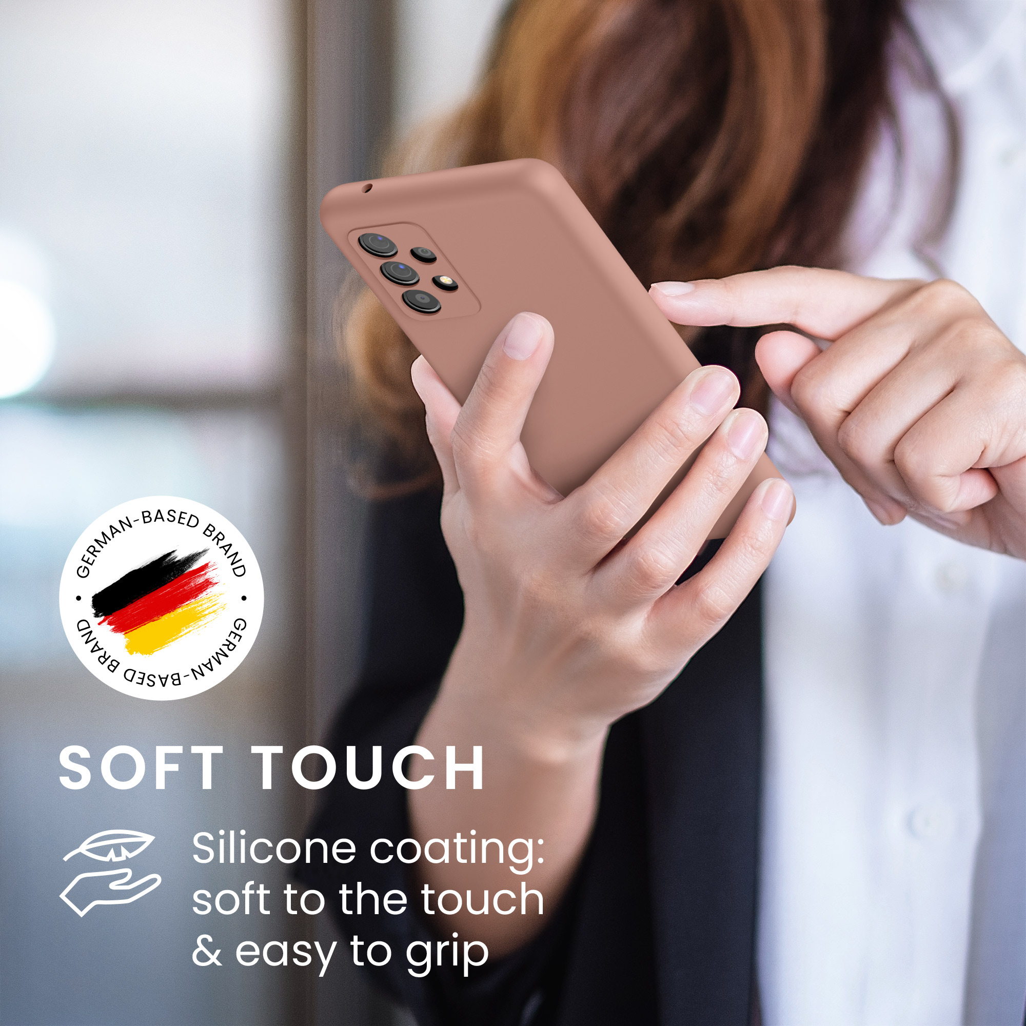 Kryt na mobil Samsung Galaxy A52 / A52 5G / A52s 5G kwmobile TPU Hliněná oranžová