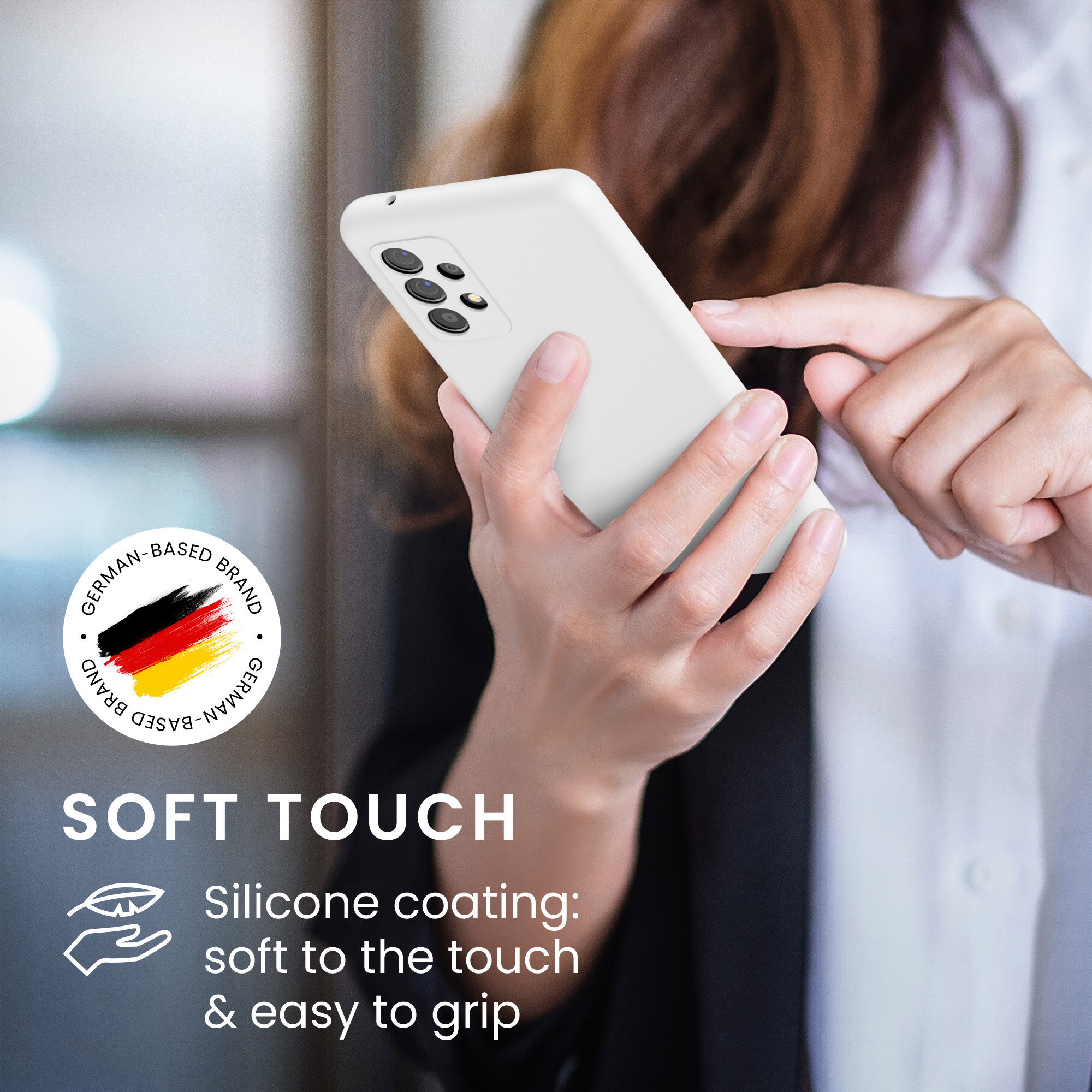 Kryt na mobil Samsung Galaxy A52 / A52 5G / A52s 5G kwmobile TPU Matná bílá