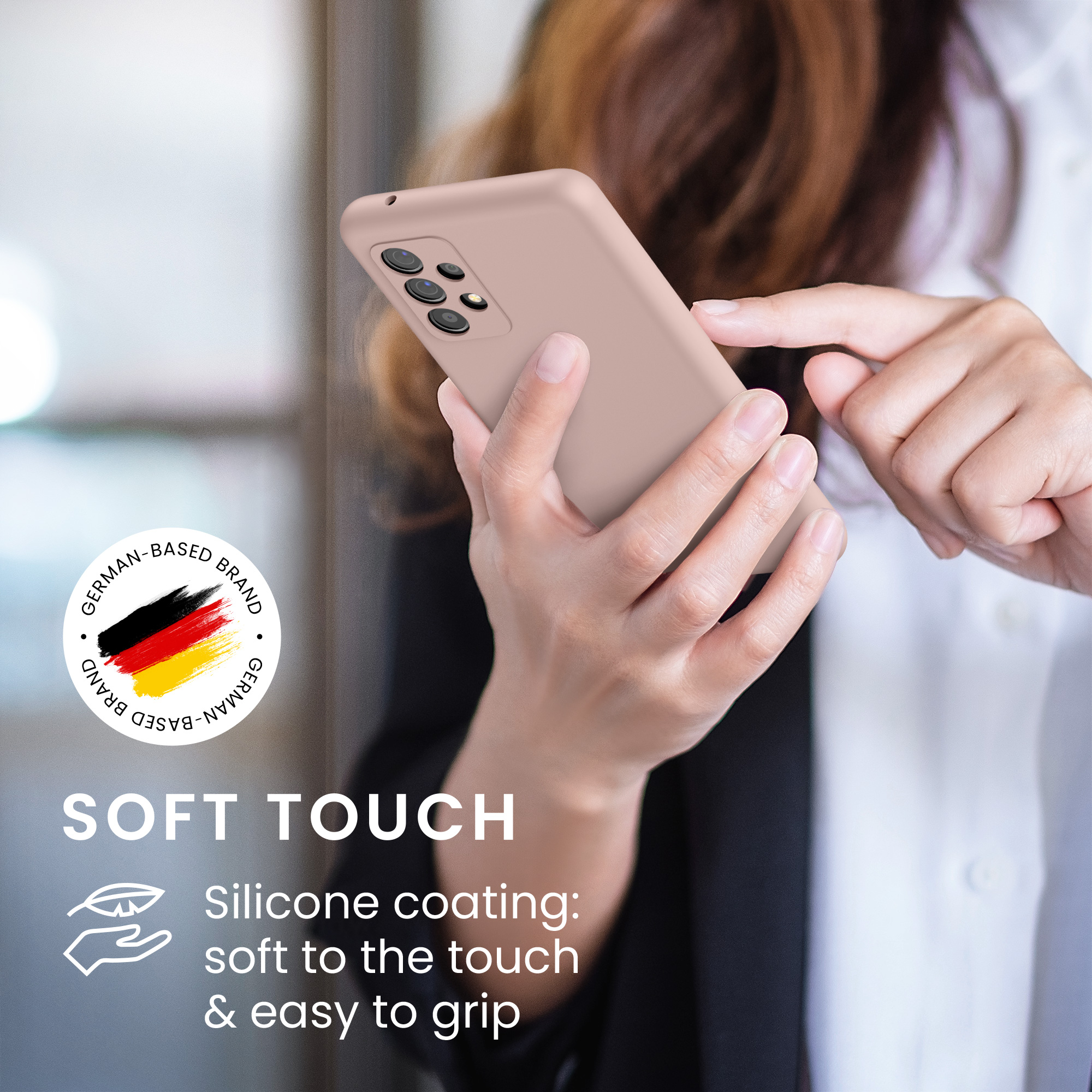 Kryt na mobil Samsung Galaxy A52 / A52 5G / A52s 5G kwmobile TPU Matná antická růžová