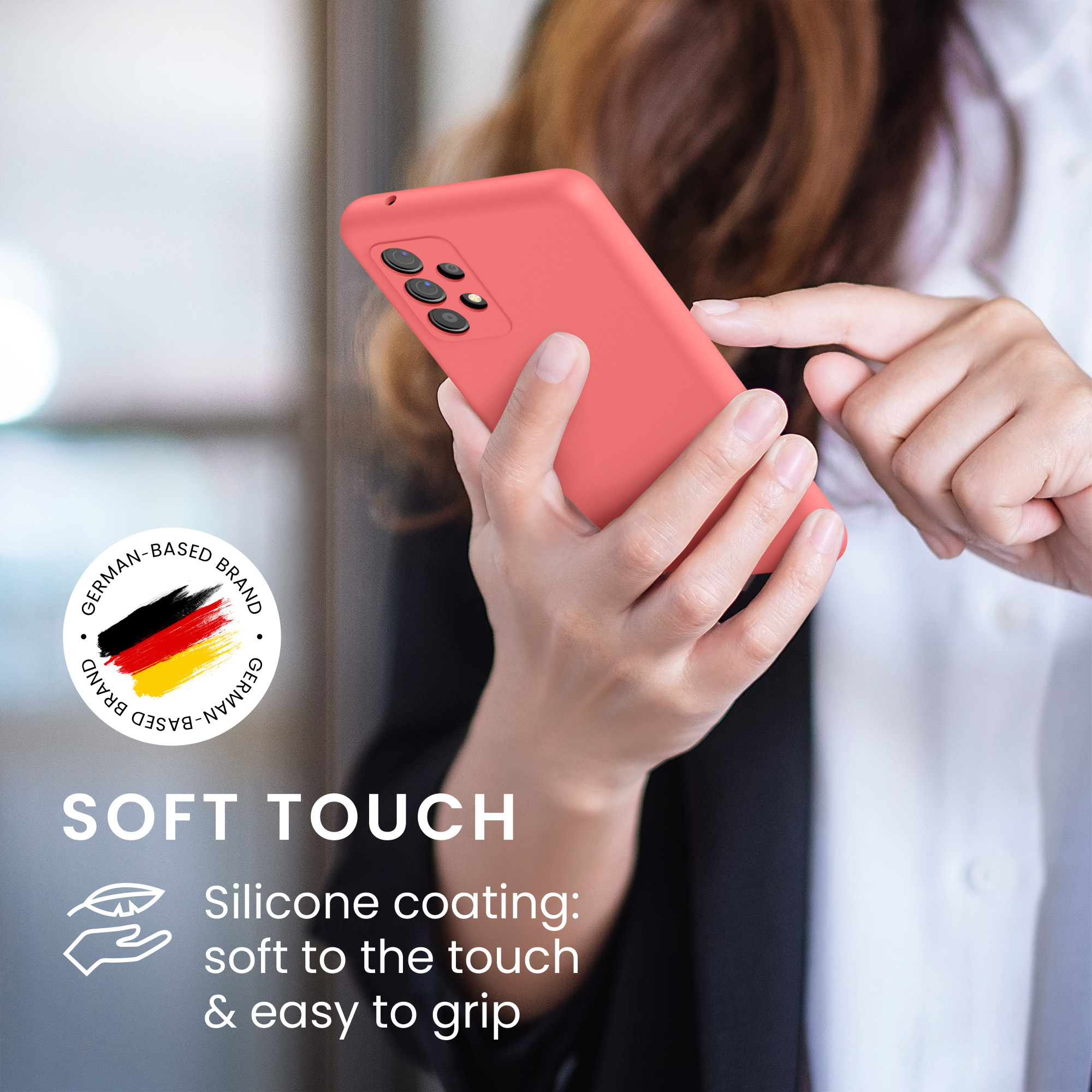 Kryt na mobil Samsung Galaxy A52 / A52 5G / A52s 5G kwmobile TPU Pastelová korálová