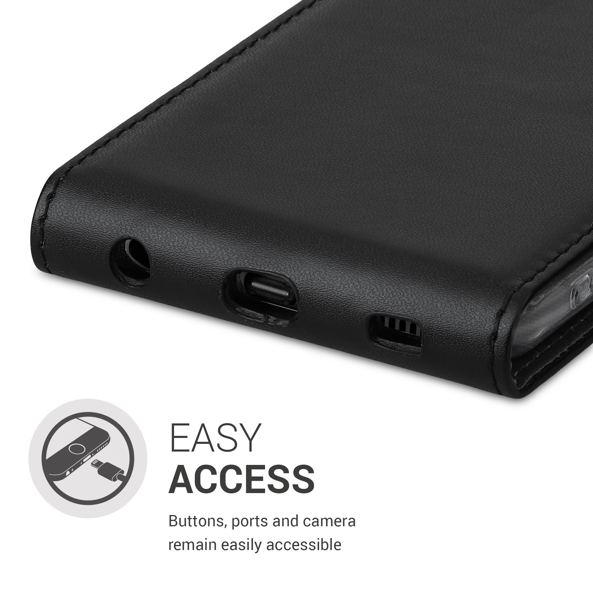 Flip pouzdro Samsung Galaxy A52 / A52 5G / A52s 5G kwmobile PU kůže vertikální s magnetem Černá