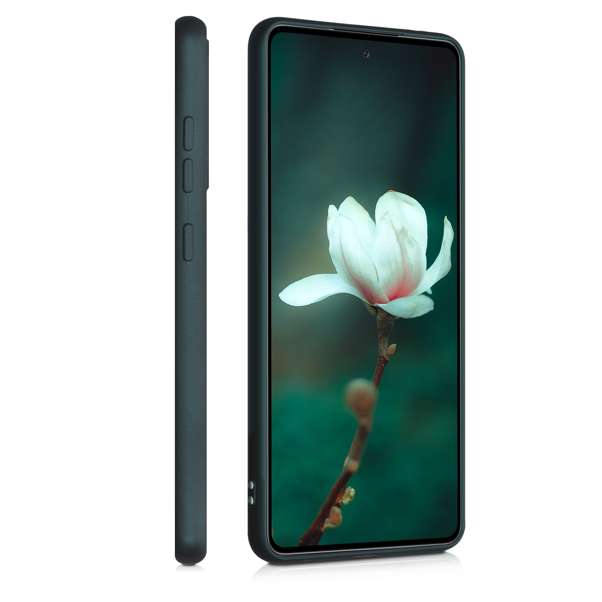 Kryt na mobil Samsung Galaxy A52 / A52 5G / A52s 5G kwmobile TPU metalický Metalická petrolejová