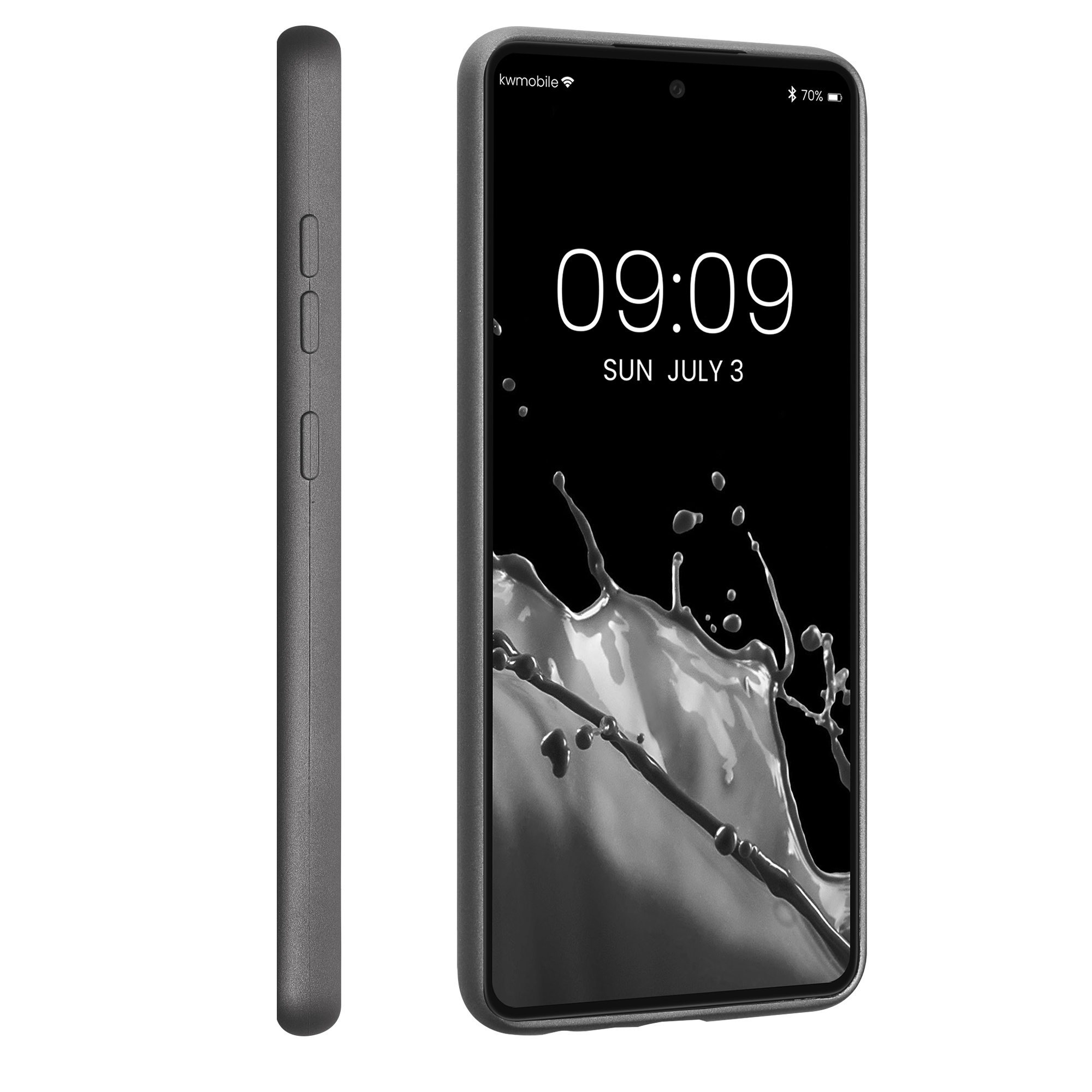 Kryt na mobil Samsung Galaxy A52 / A52 5G / A52s 5G kwmobile TPU metalický Metalická šedá