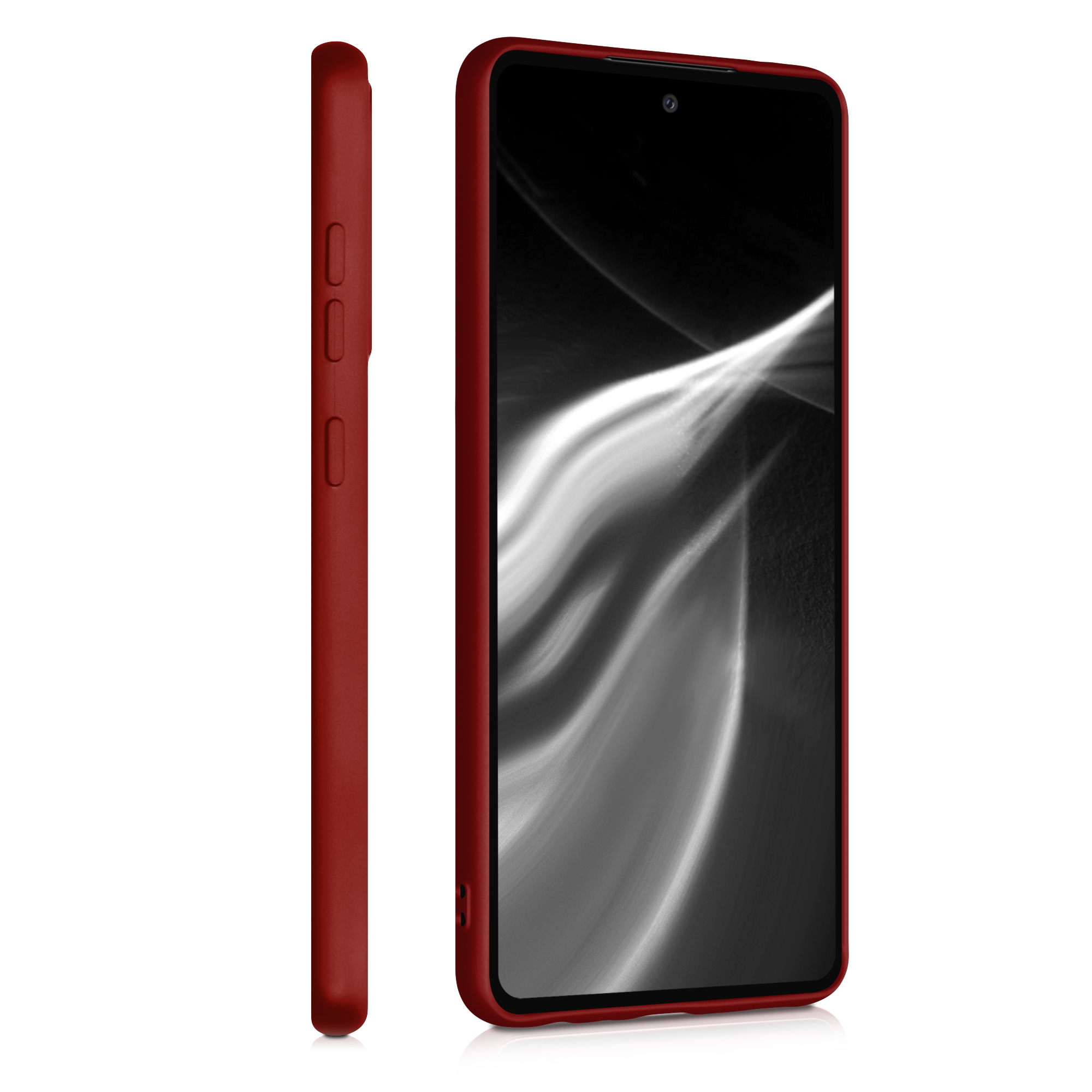 Kryt na mobil Samsung Galaxy A52 / A52 5G / A52s 5G kwmobile TPU metalický Metalická tmavě červená
