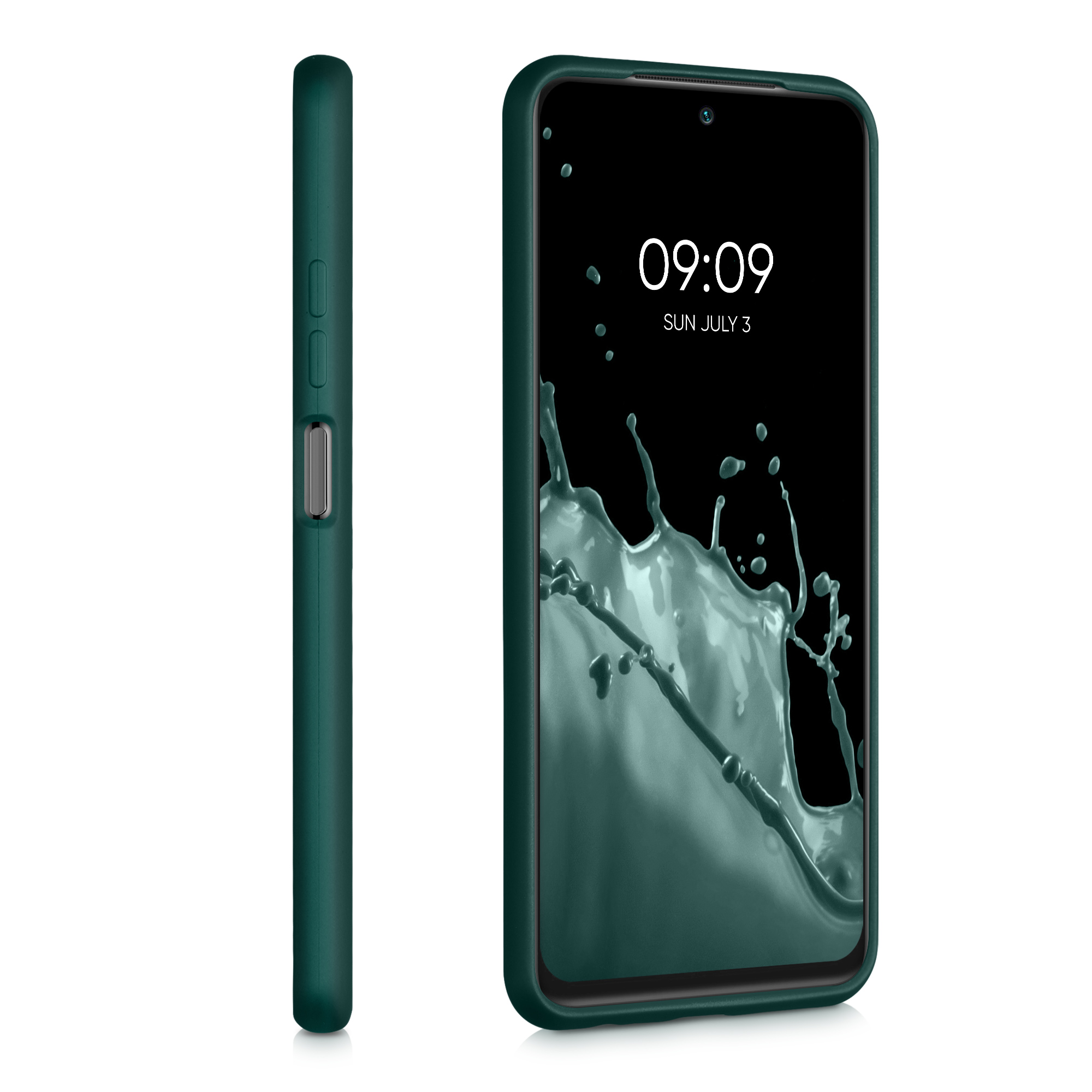 Kryt Xiaomi Redmi Note 10 metalický TPU metalická modrozelená kwmobile