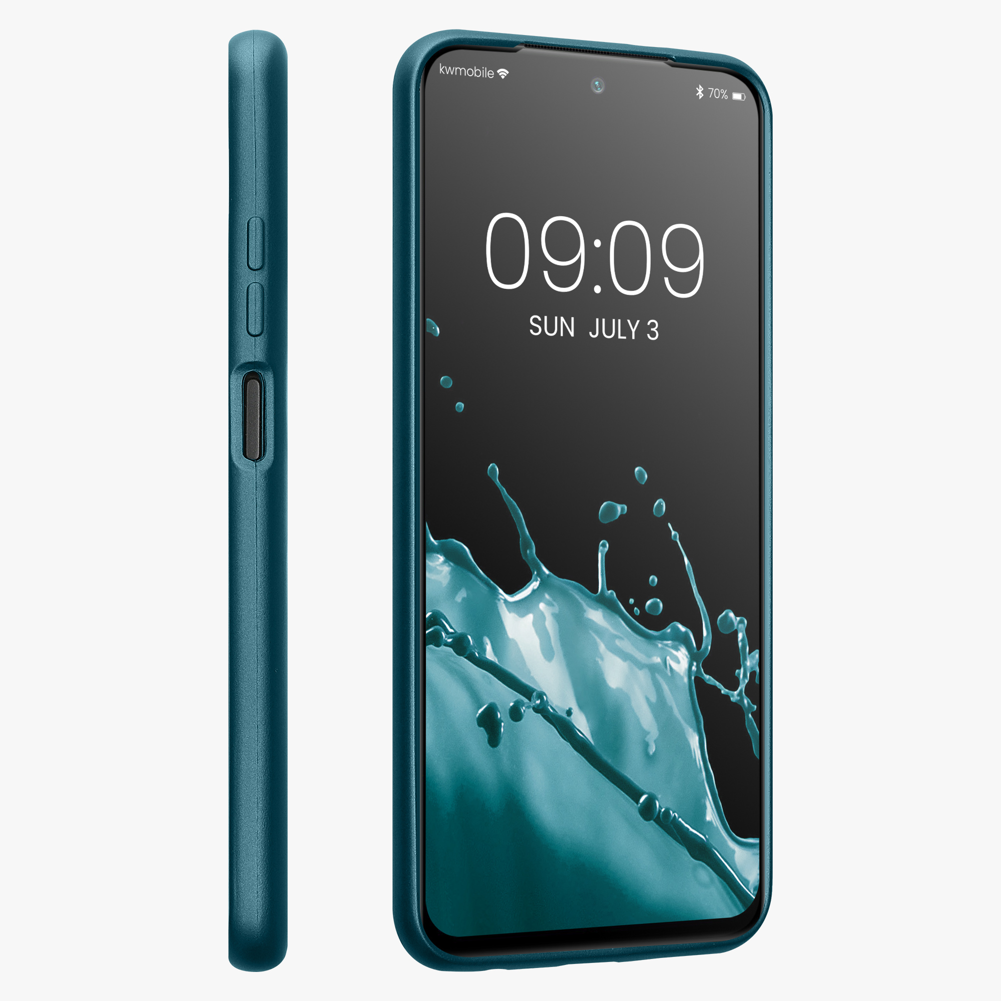 Kryt Xiaomi Redmi Note 10 metalický TPU metalická karibská modrá kwmobile